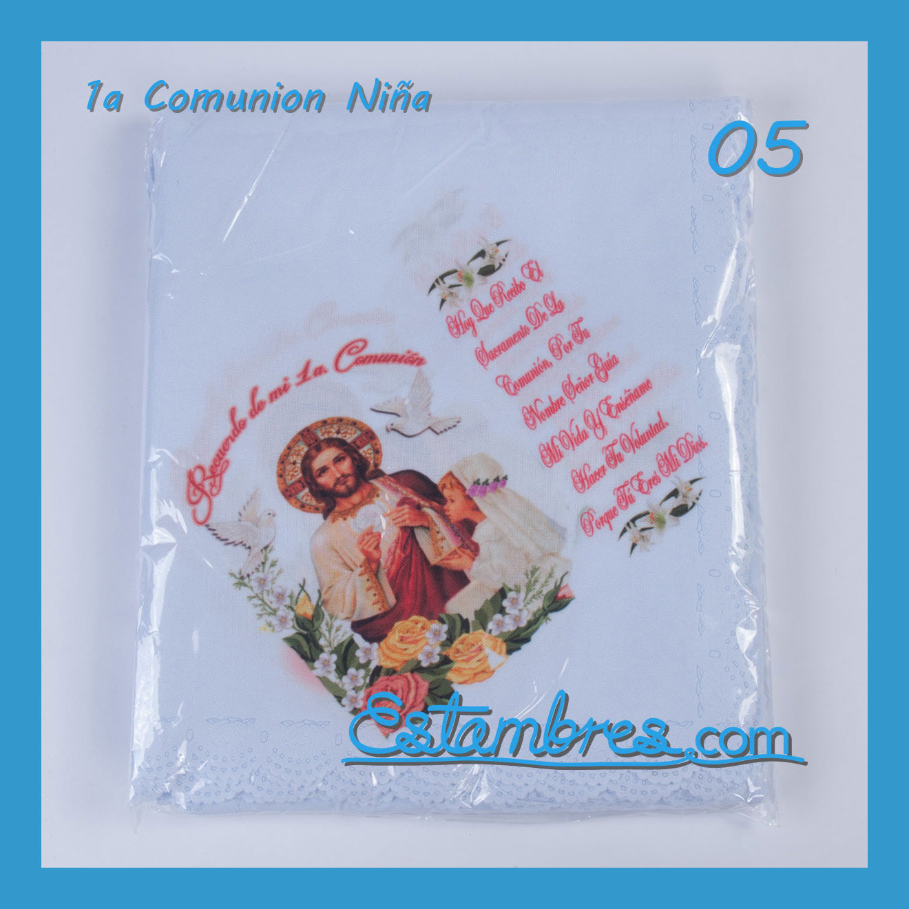 Mantilla para Adornar mesas para fiesta de Primera Comunion de Niña