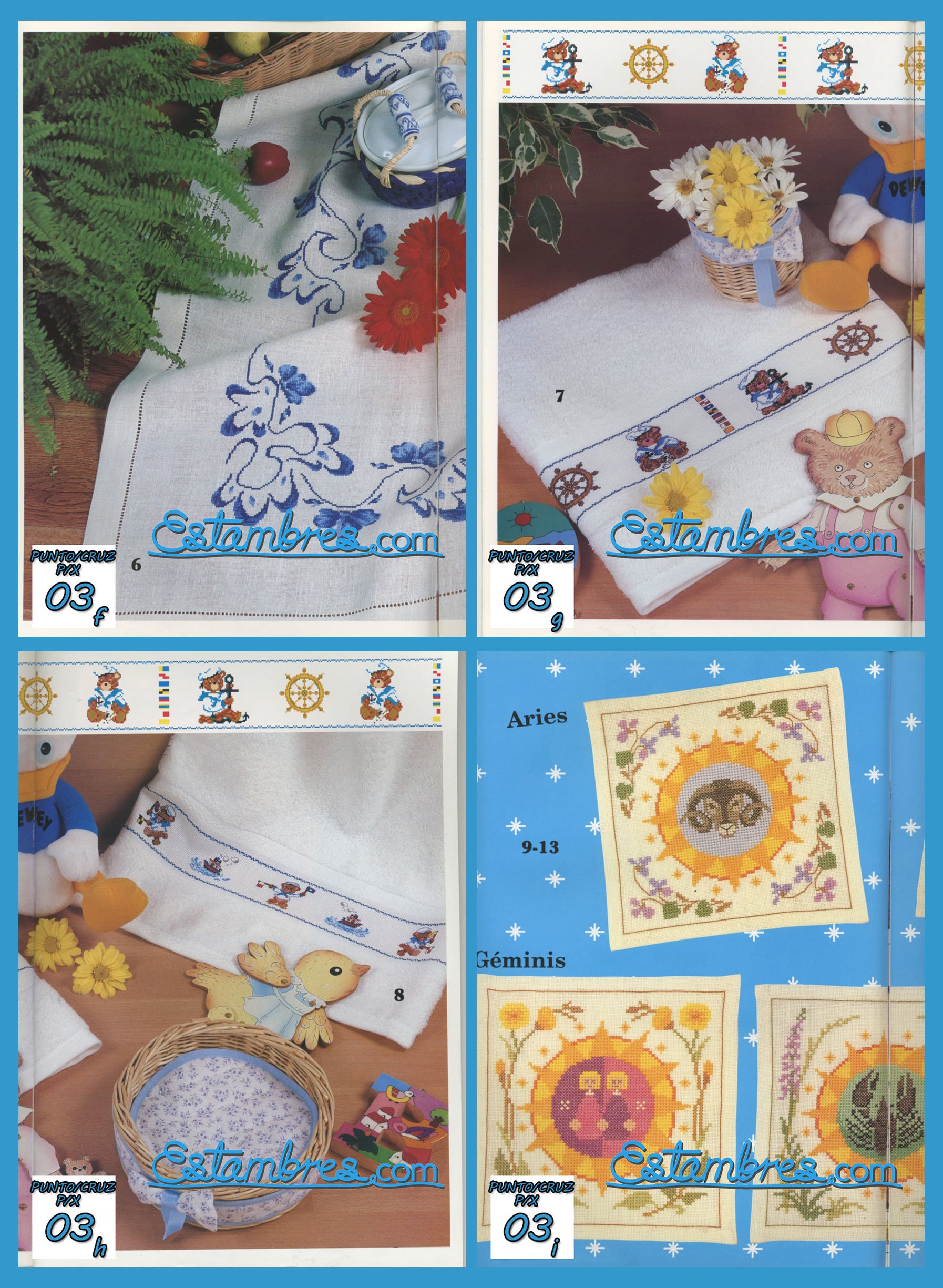 Revista Española de Punto de Cruz de la coleccion Artime, contiene muestras elaboradas en punto de cruz, con sus respectivos esquemas de Punto de Cruz, y su respectiva lista de colores a usar, para cada grafico.