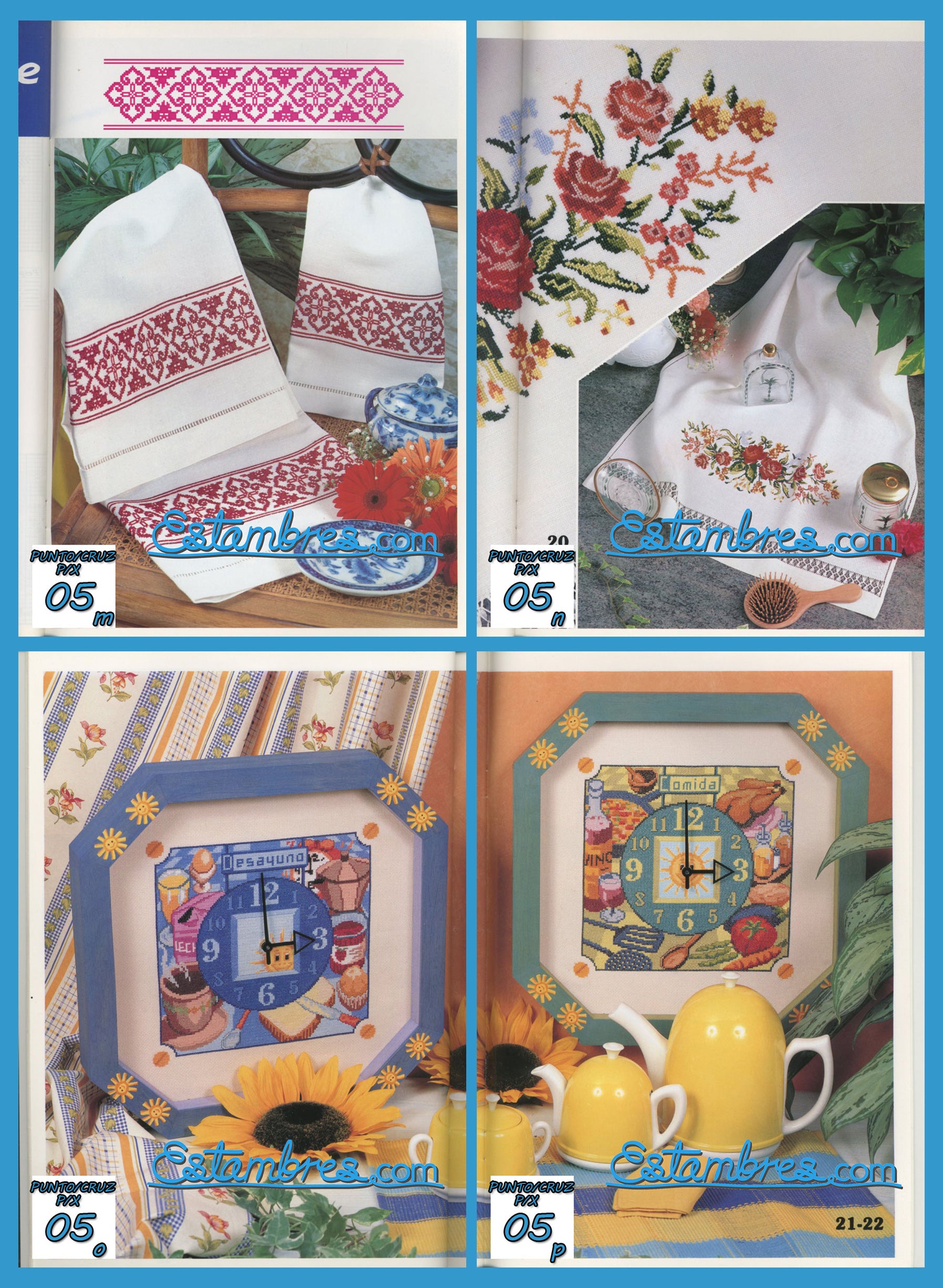 Revista Española de Punto de Cruz de la coleccion Artime, contiene muestras elaboradas en punto de cruz, con sus respectivos esquemas de Punto de Cruz, y su respectiva lista de colores a usar, para cada grafico.