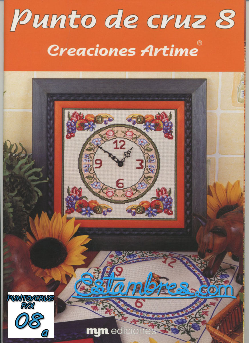 Revista Española de Punto de Cruz de la coleccion Artime, contiene muestras elaboradas en punto de cruz, con sus respectivos esquemas de Punto de Cruz, y su respectiva lista de colores a usar, para cada grafico.