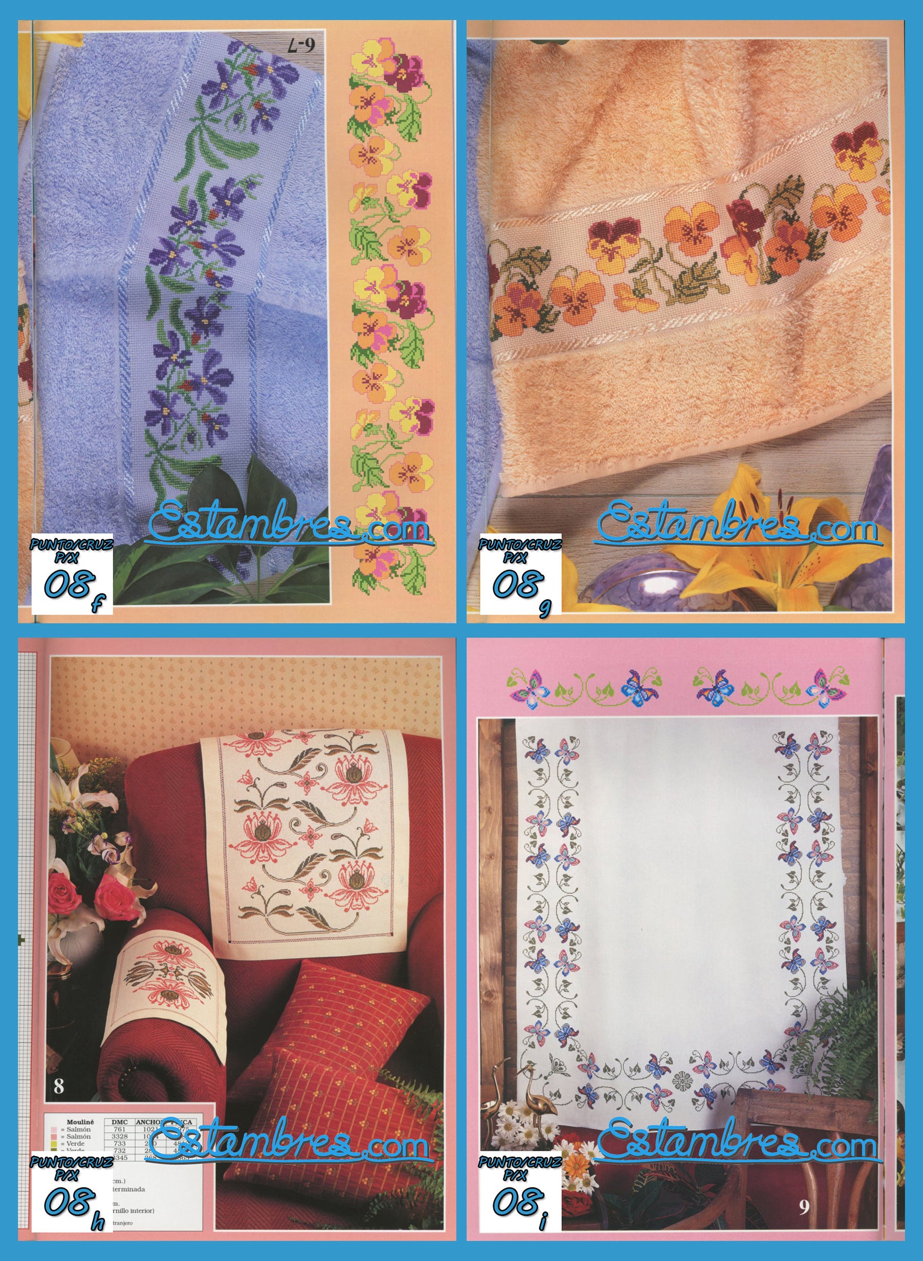Revista Española de Punto de Cruz de la coleccion Artime, contiene muestras elaboradas en punto de cruz, con sus respectivos esquemas de Punto de Cruz, y su respectiva lista de colores a usar, para cada grafico.