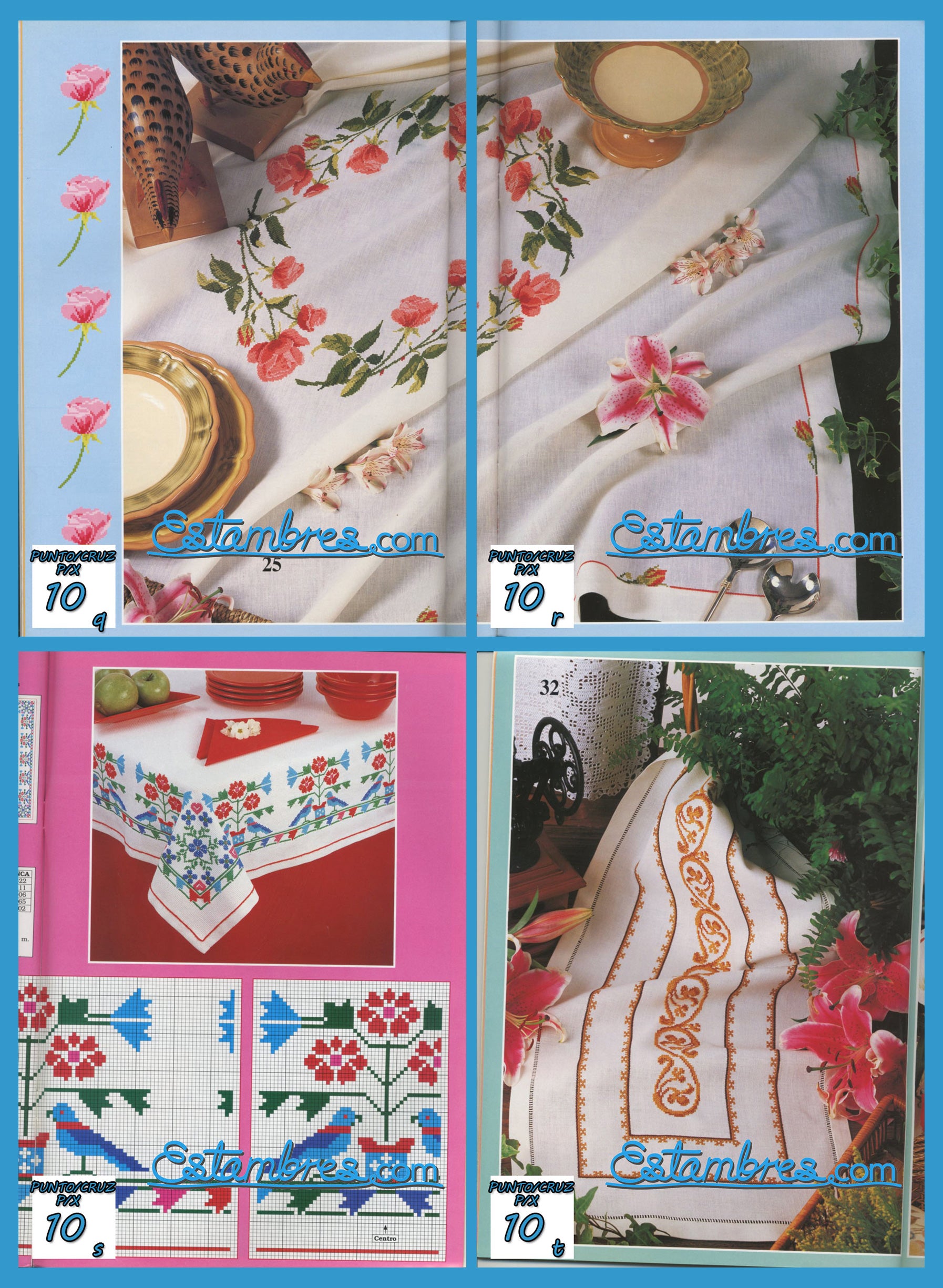 Revista Española de Punto de Cruz de la coleccion Artime, contiene muestras elaboradas en punto de cruz, con sus respectivos esquemas de Punto de Cruz, y su respectiva lista de colores a usar, para cada grafico.