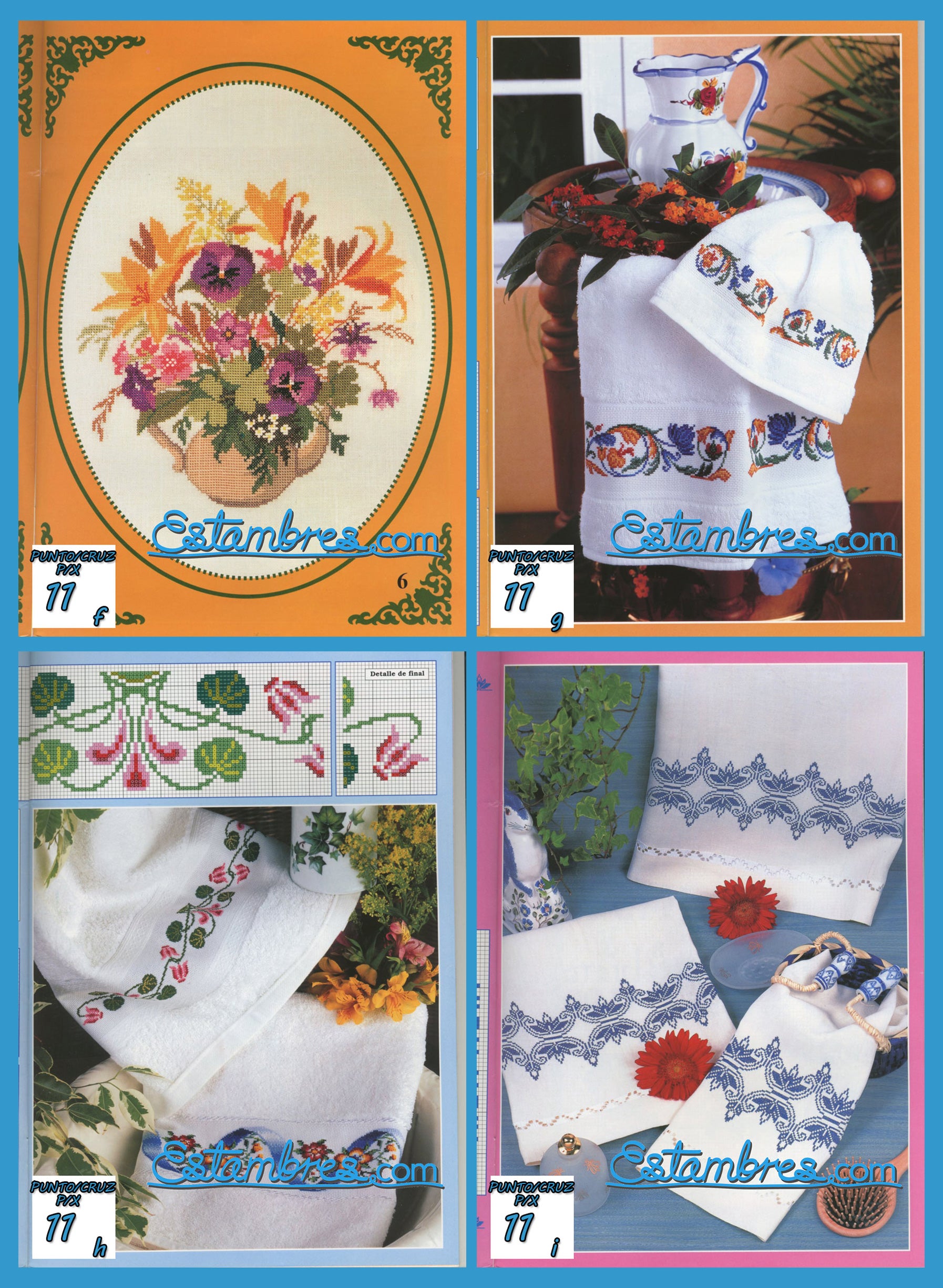 Revista Española de Punto de Cruz de la coleccion Artime, contiene muestras elaboradas en punto de cruz, con sus respectivos esquemas de Punto de Cruz, y su respectiva lista de colores a usar, para cada grafico.