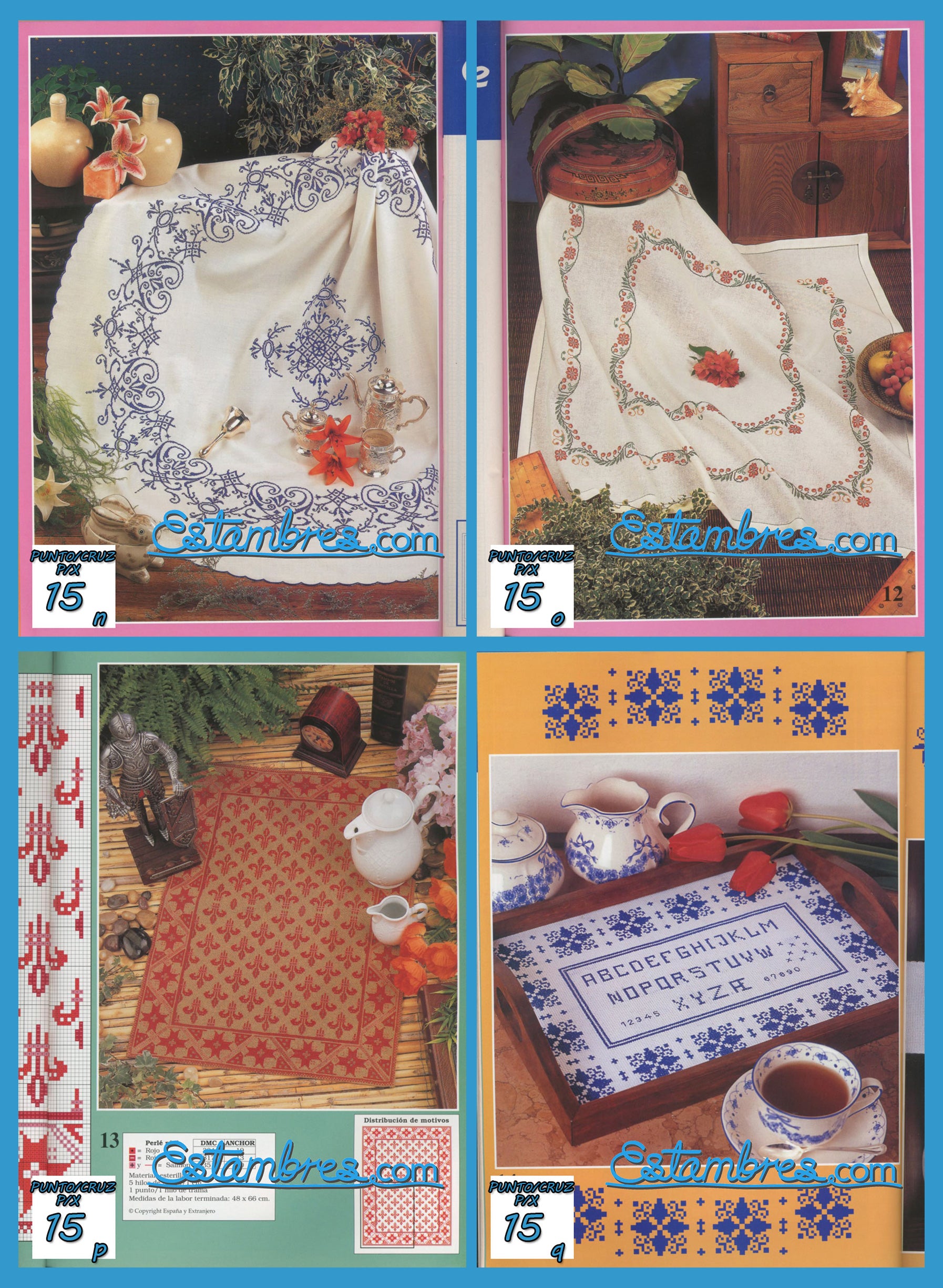 Revista Española de Punto de Cruz de la coleccion Artime, contiene muestras elaboradas en punto de cruz, con sus respectivos esquemas de Punto de Cruz, y su respectiva lista de colores a usar, para cada grafico.