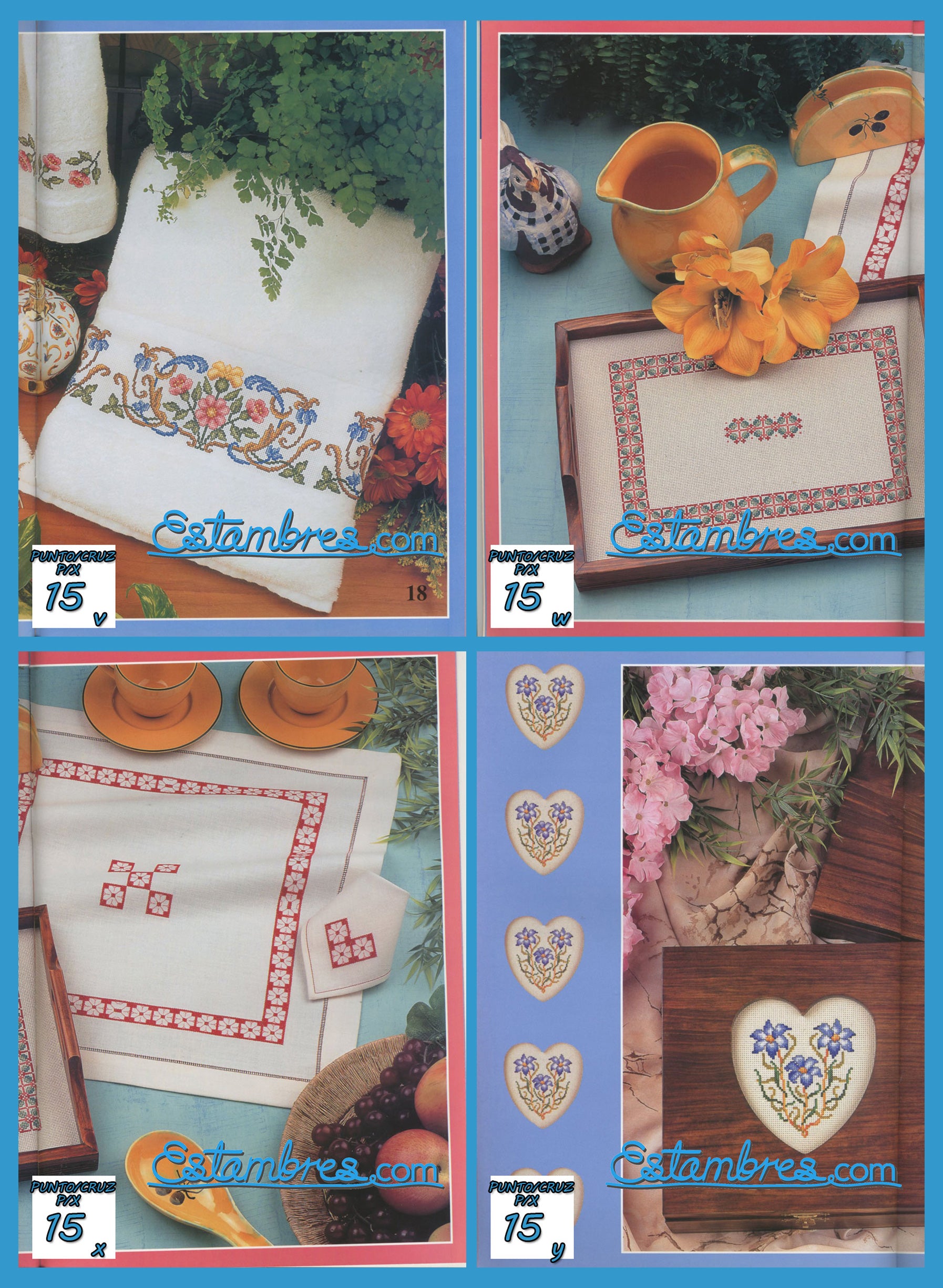 Revista Española de Punto de Cruz de la coleccion Artime, contiene muestras elaboradas en punto de cruz, con sus respectivos esquemas de Punto de Cruz, y su respectiva lista de colores a usar, para cada grafico.