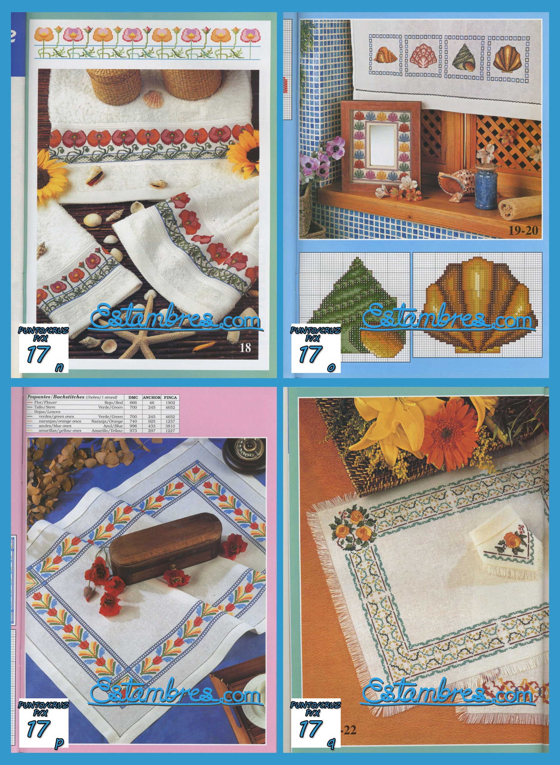 Revista Española de Punto de Cruz de la coleccion Artime, contiene muestras elaboradas en punto de cruz, con sus respectivos esquemas de Punto de Cruz, y su respectiva lista de colores a usar, para cada grafico.