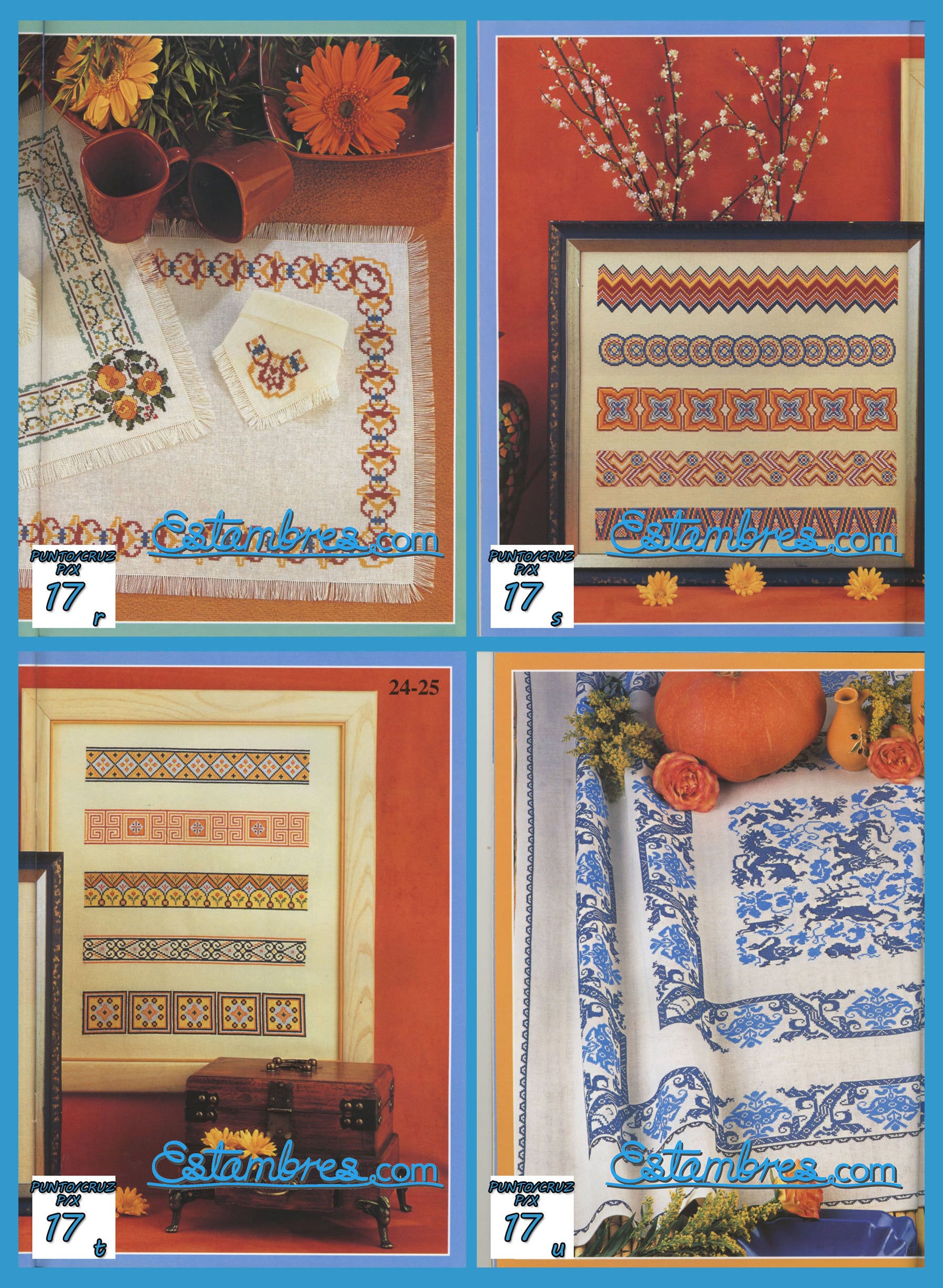 Revista Española de Punto de Cruz de la coleccion Artime, contiene muestras elaboradas en punto de cruz, con sus respectivos esquemas de Punto de Cruz, y su respectiva lista de colores a usar, para cada grafico.