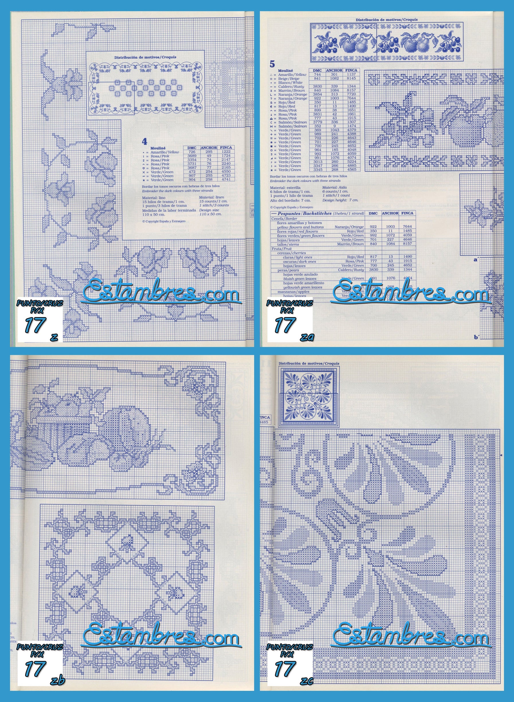 Revista Española de Punto de Cruz de la coleccion Artime, contiene muestras elaboradas en punto de cruz, con sus respectivos esquemas de Punto de Cruz, y su respectiva lista de colores a usar, para cada grafico.