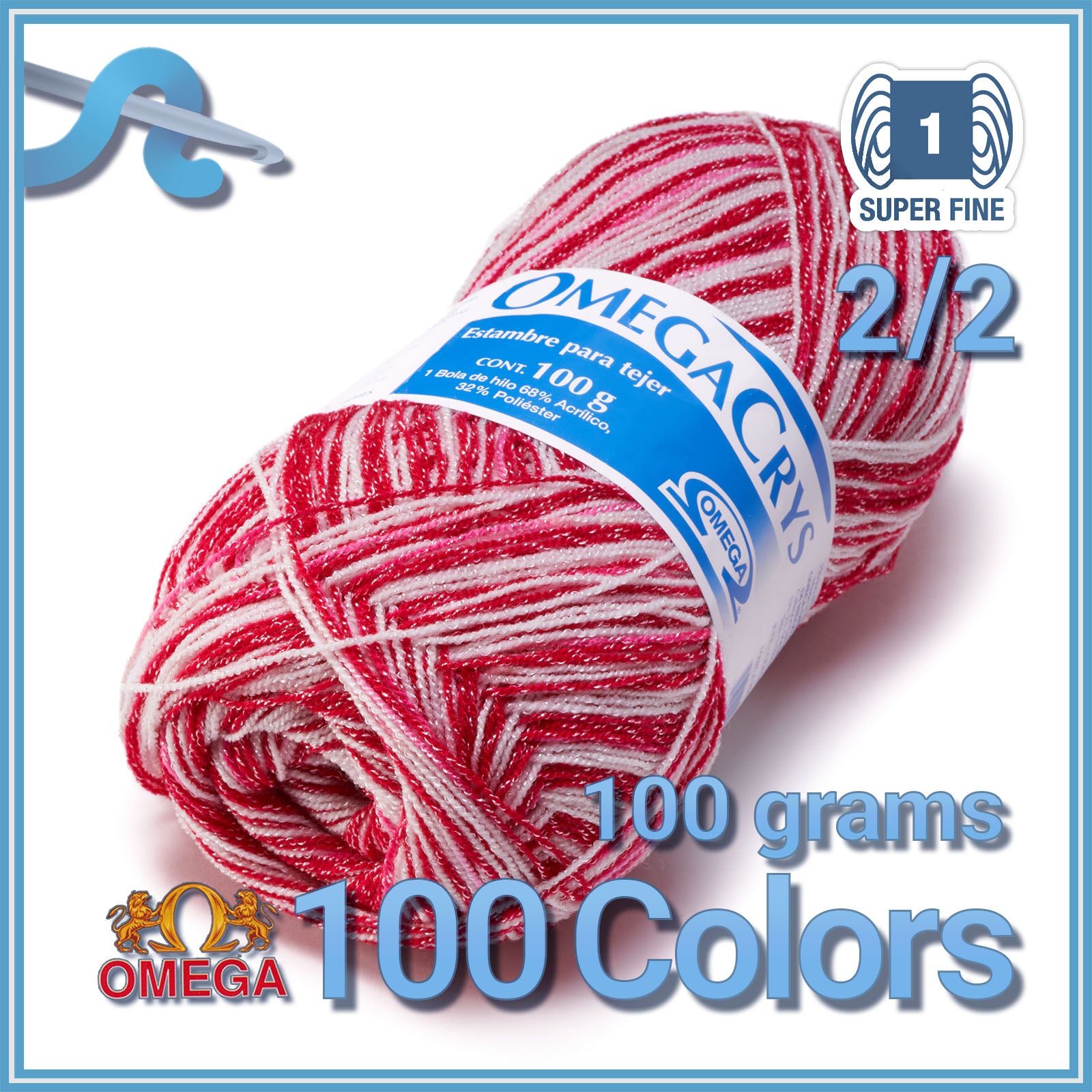 Omega Crystal 1000gr, OmegaCrys, Crystal Thread, Hilo Crystal Various  Colors