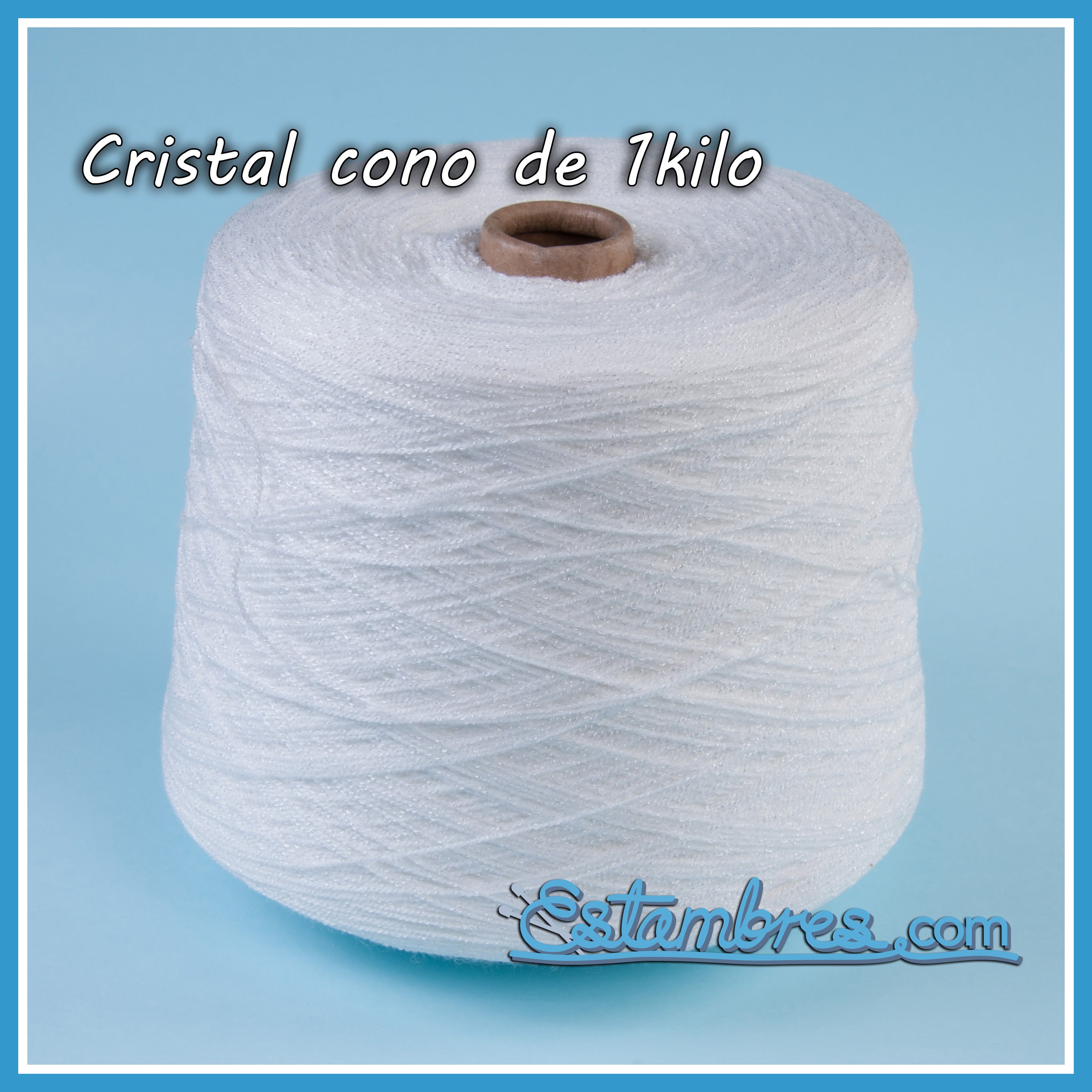 Cono Estambre crystal de 1 Kilo