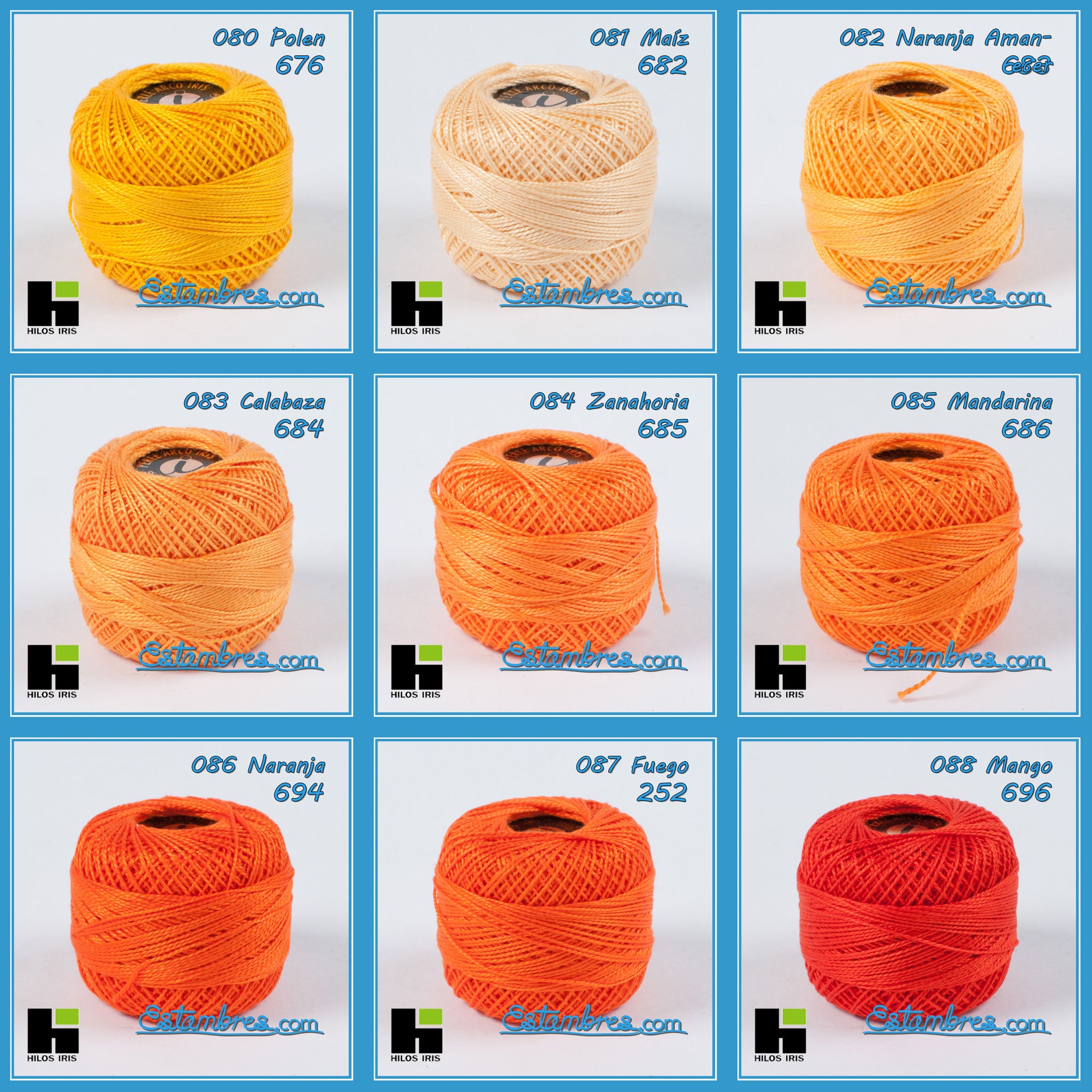Perle 100%algodon para Bordar y Crochet