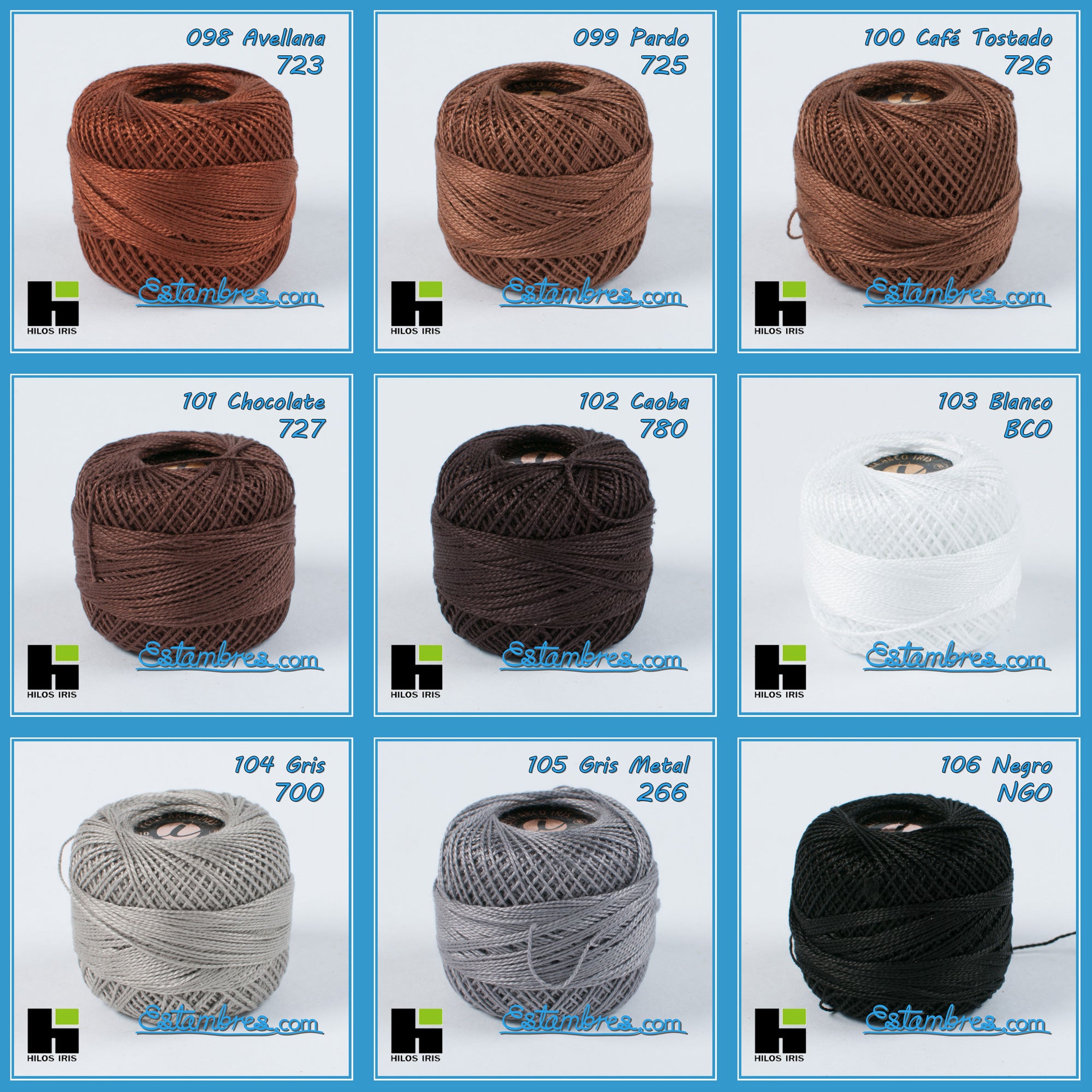 Perle 100%algodon para Bordar y Crochet