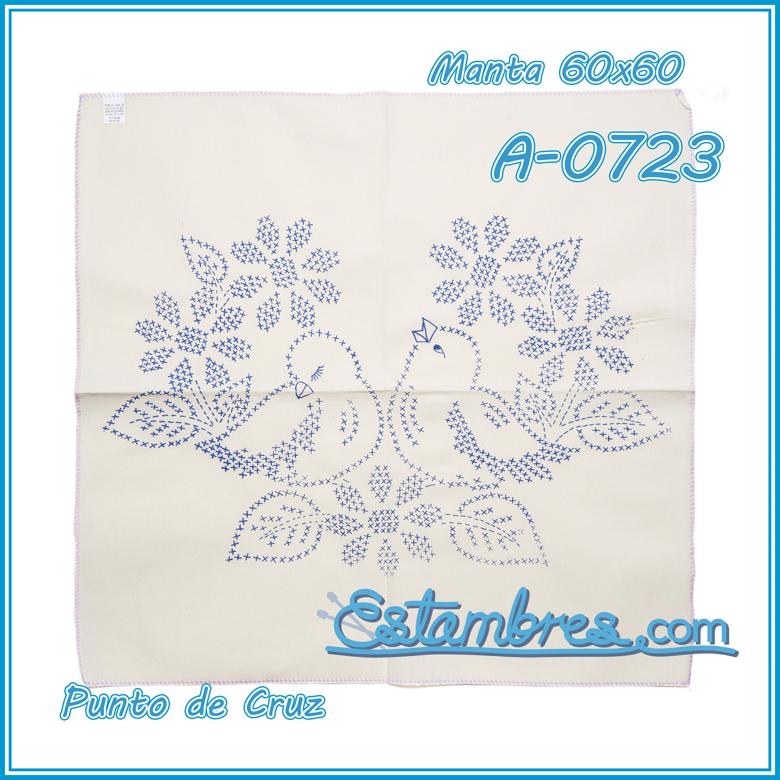 PUNTO de CRUZ - Manta [60x60cm]