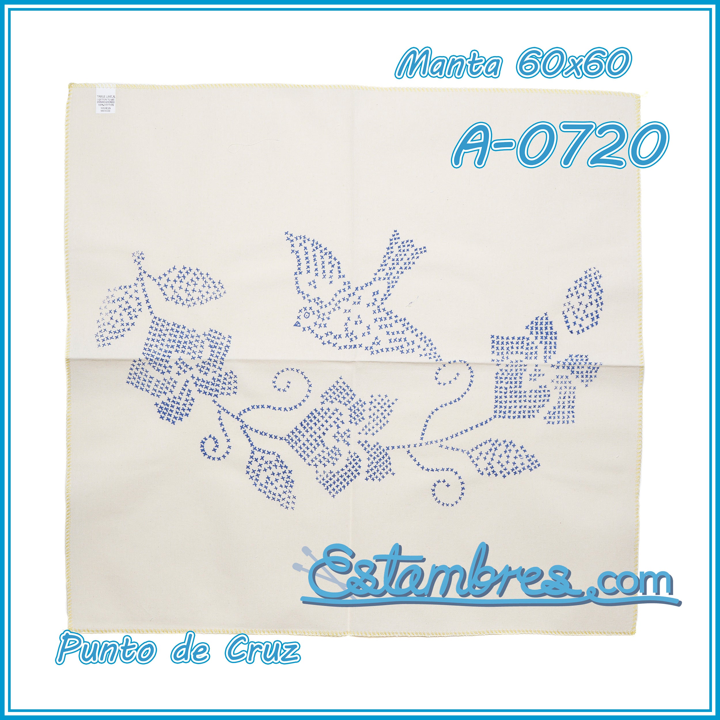 PUNTO de CRUZ - Manta [60x60cm]