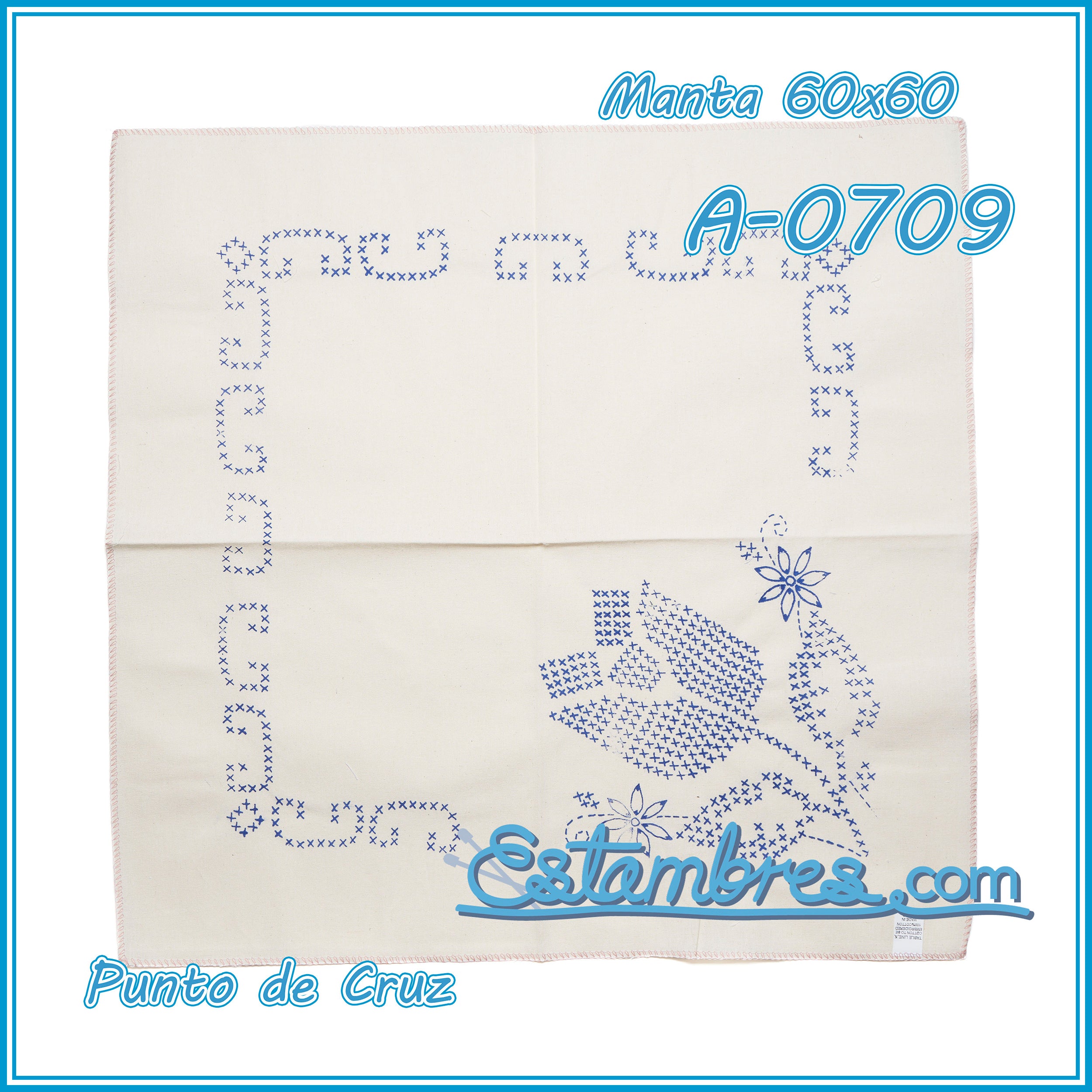 PUNTO de CRUZ - Manta [60x60cm]