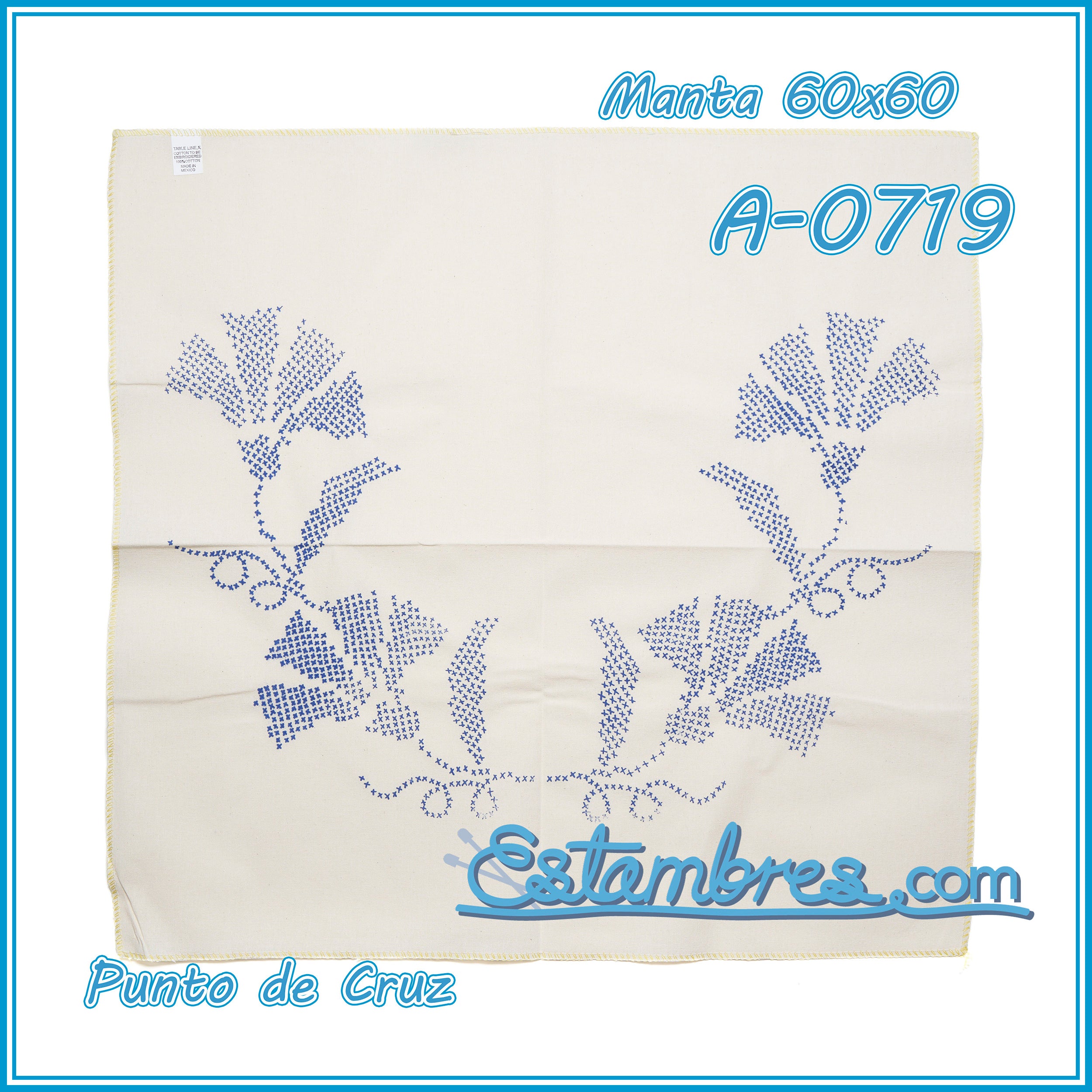 PUNTO de CRUZ - Manta [60x60cm]