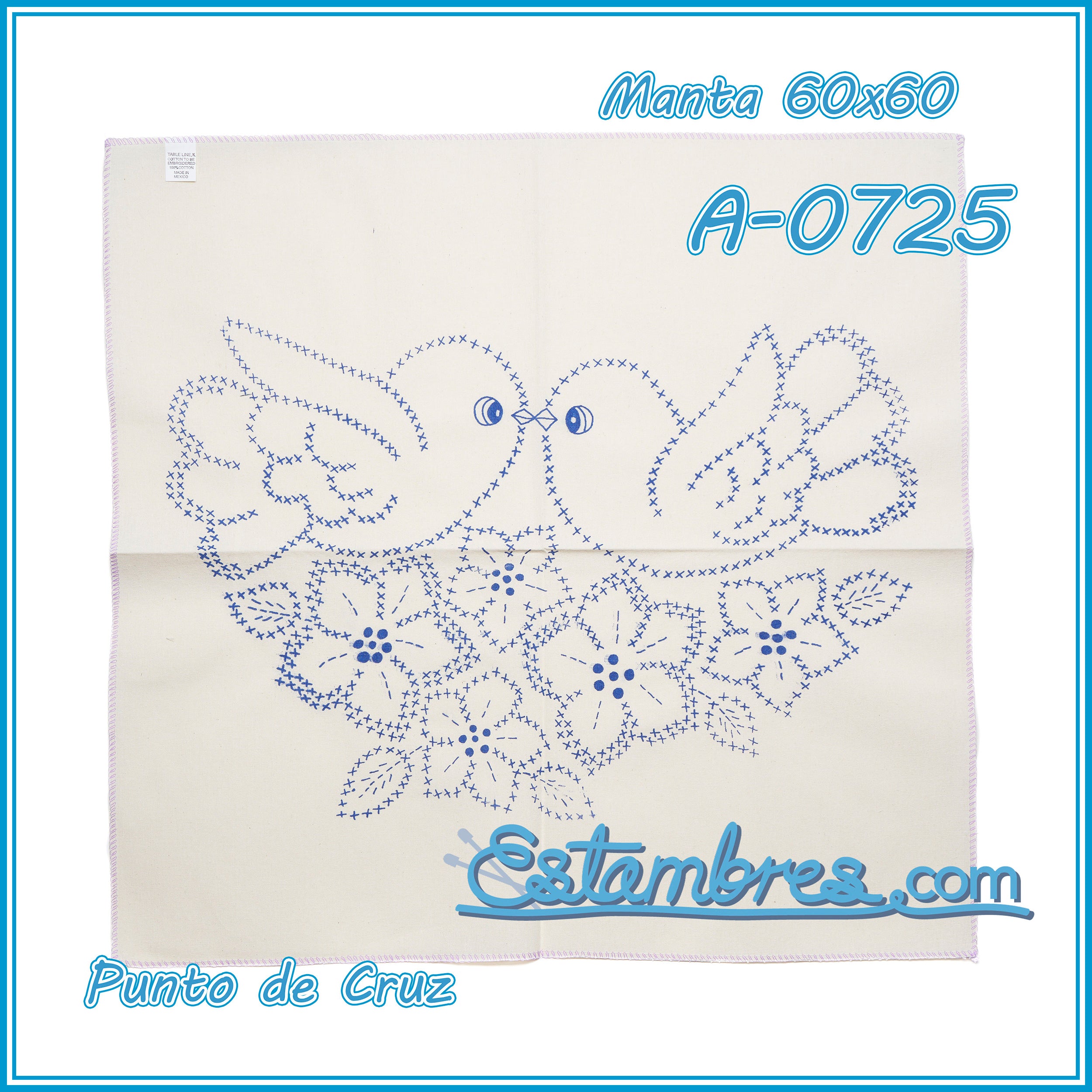 PUNTO de CRUZ - Manta [60x60cm]