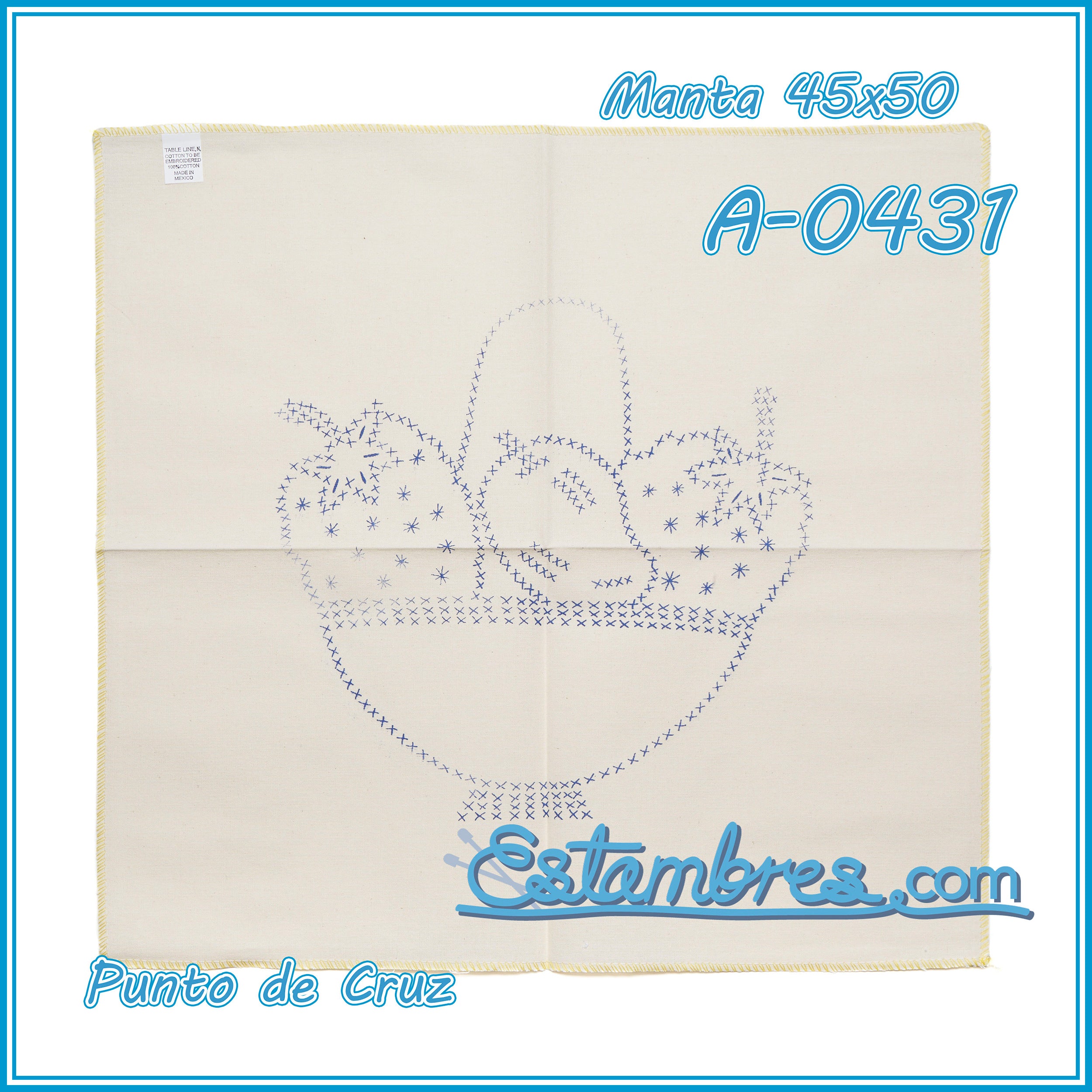 PUNTO de CRUZ - Manta [45x50cm]