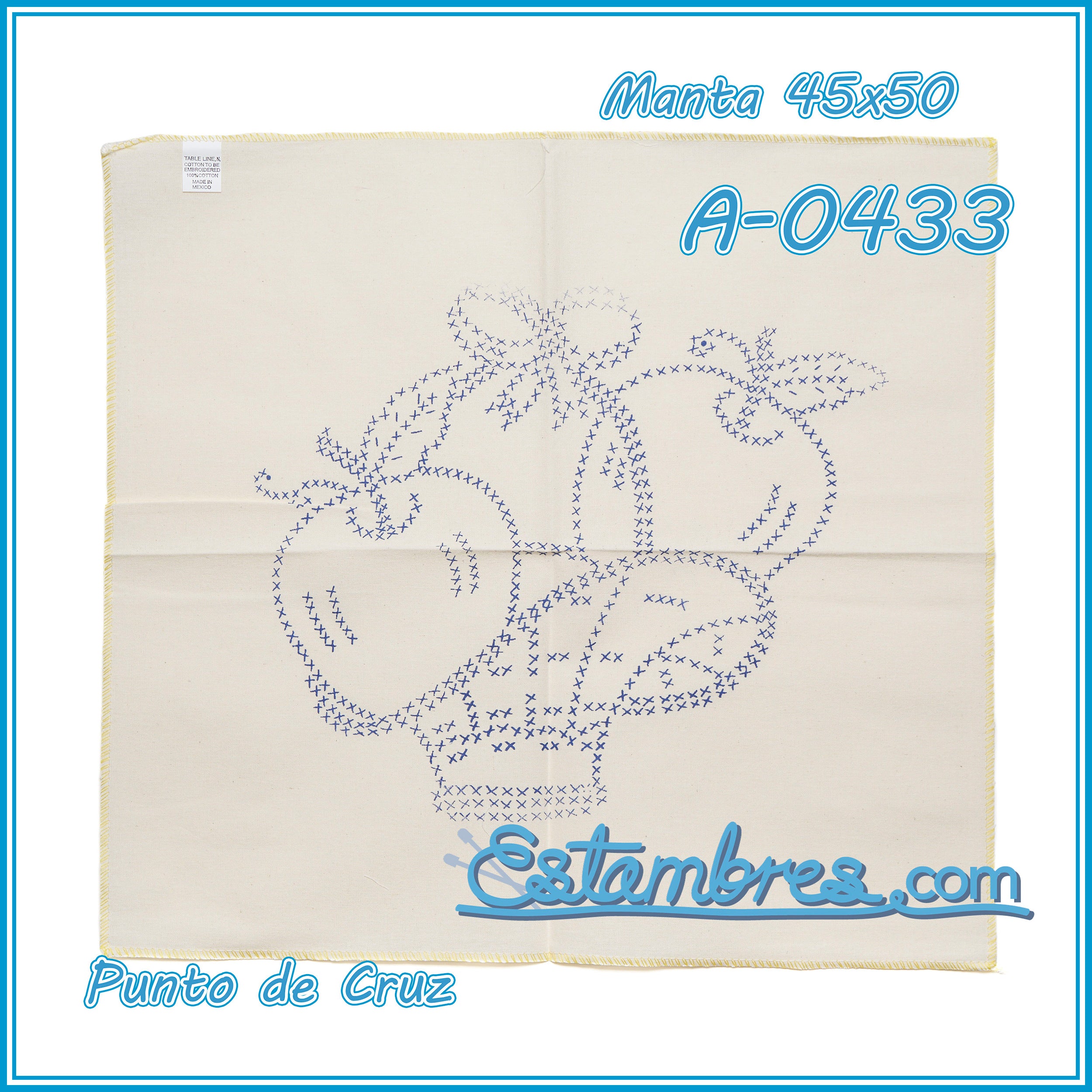 PUNTO de CRUZ - Manta [45x50cm]
