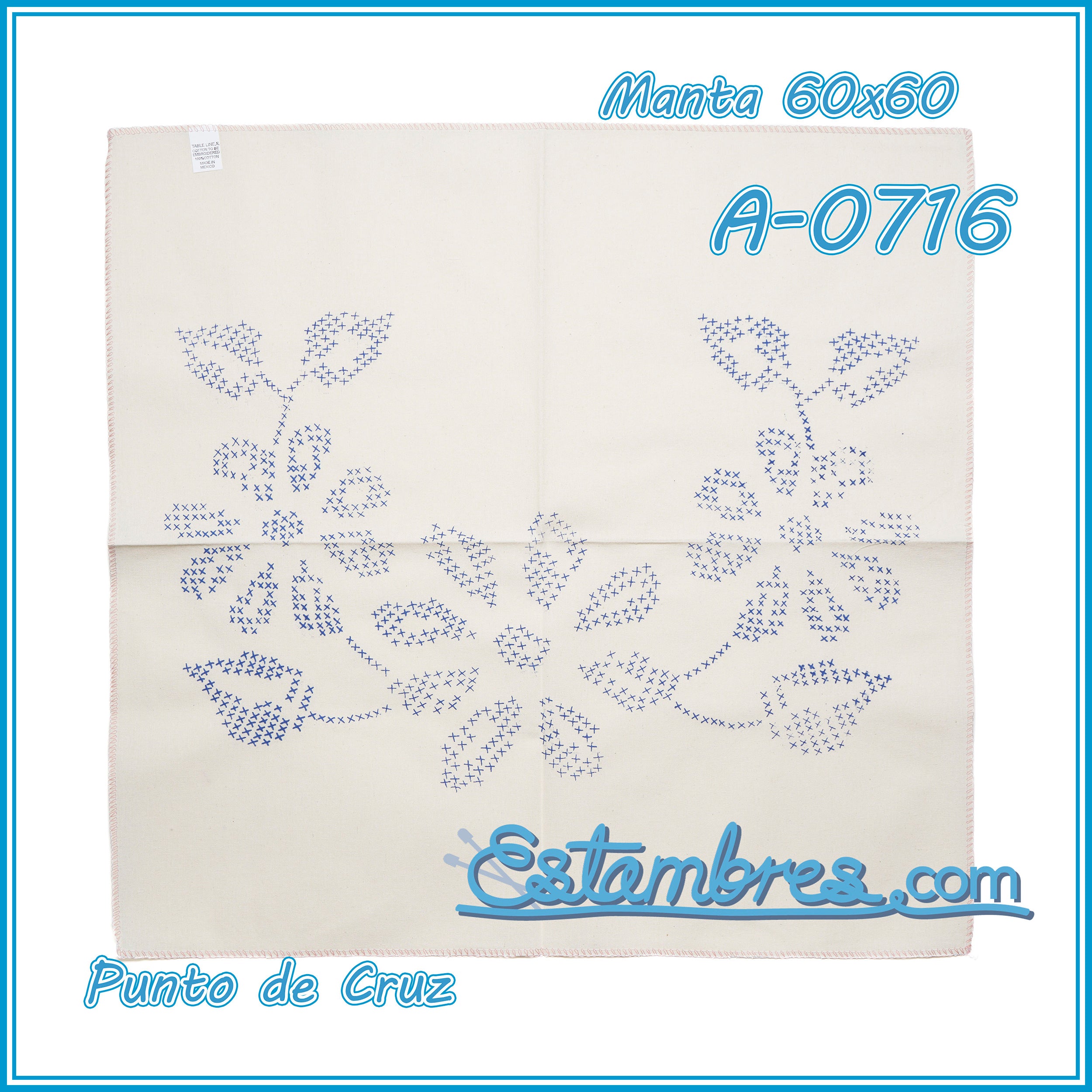 PUNTO de CRUZ - Manta [60x60cm]