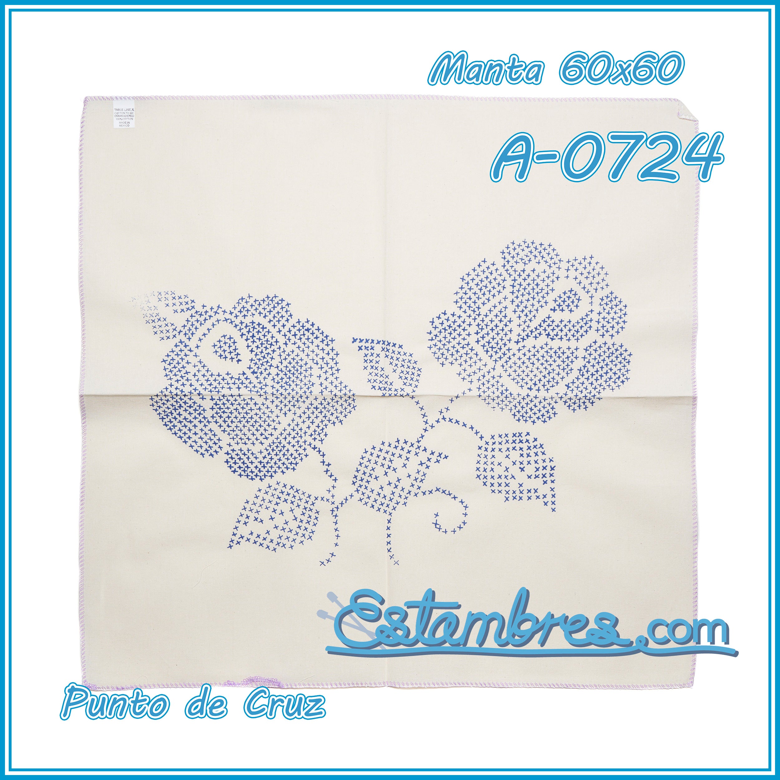 PUNTO de CRUZ - Manta [60x60cm]