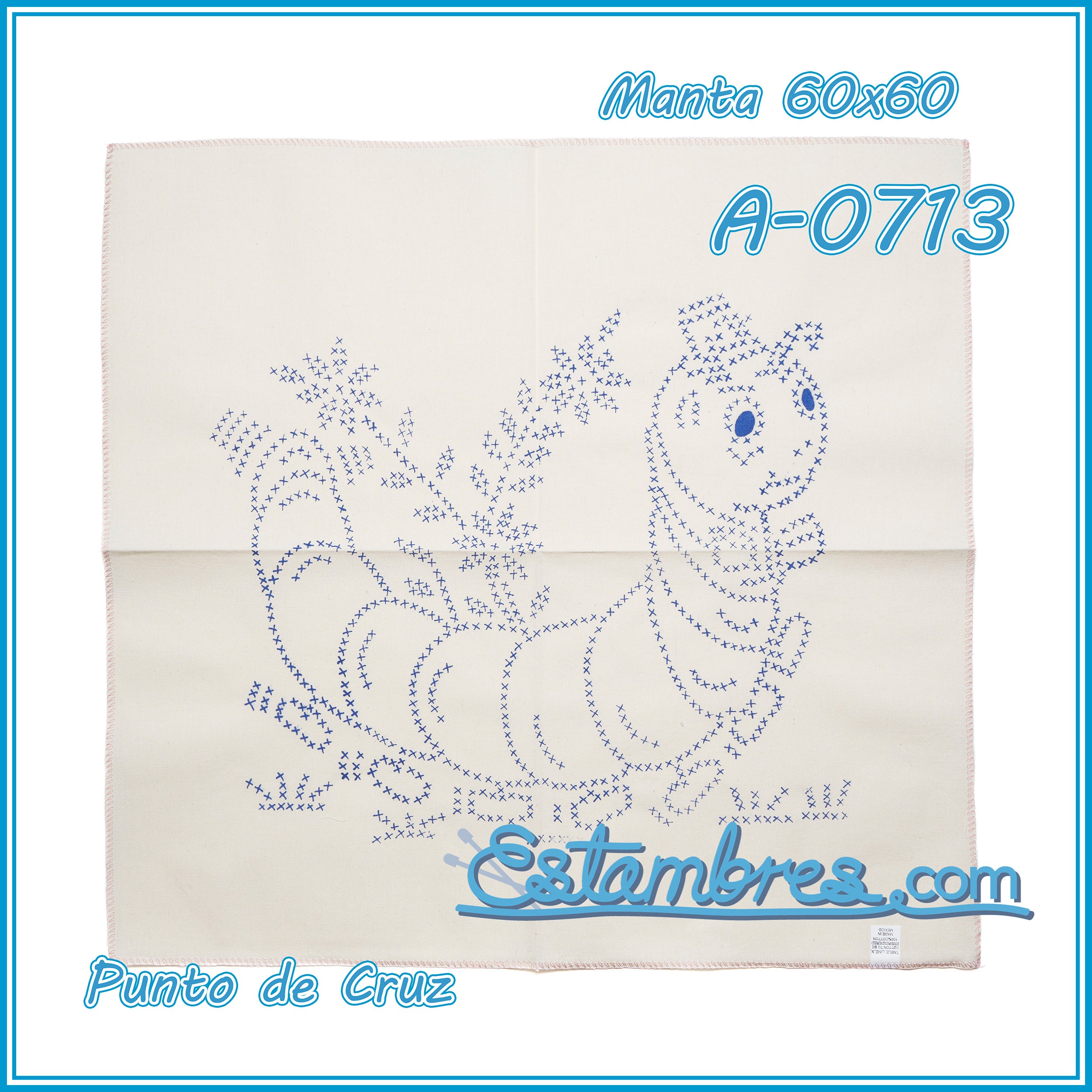 PUNTO de CRUZ - Manta [60x60cm]