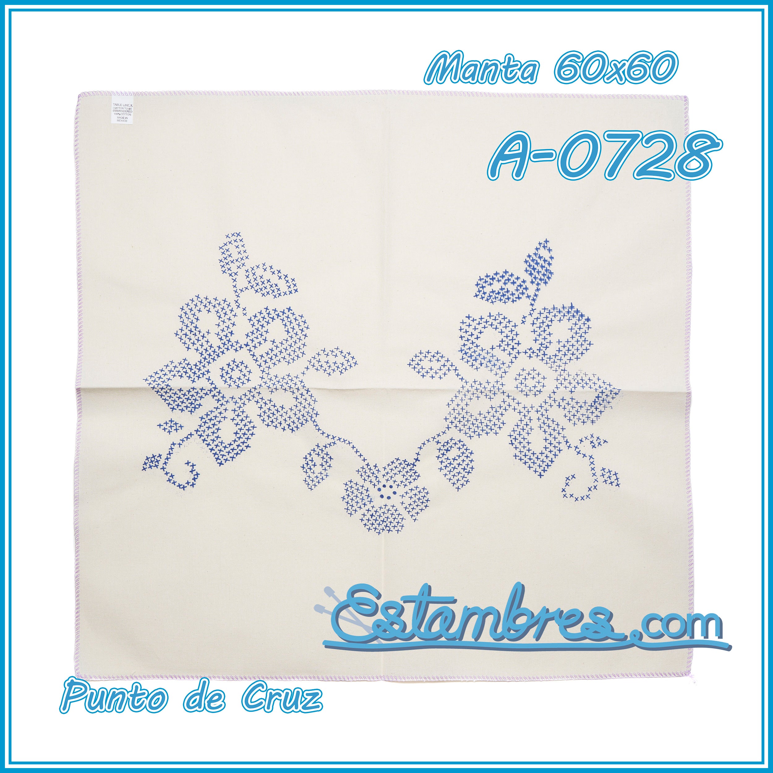 PUNTO de CRUZ - Manta [60x60cm]