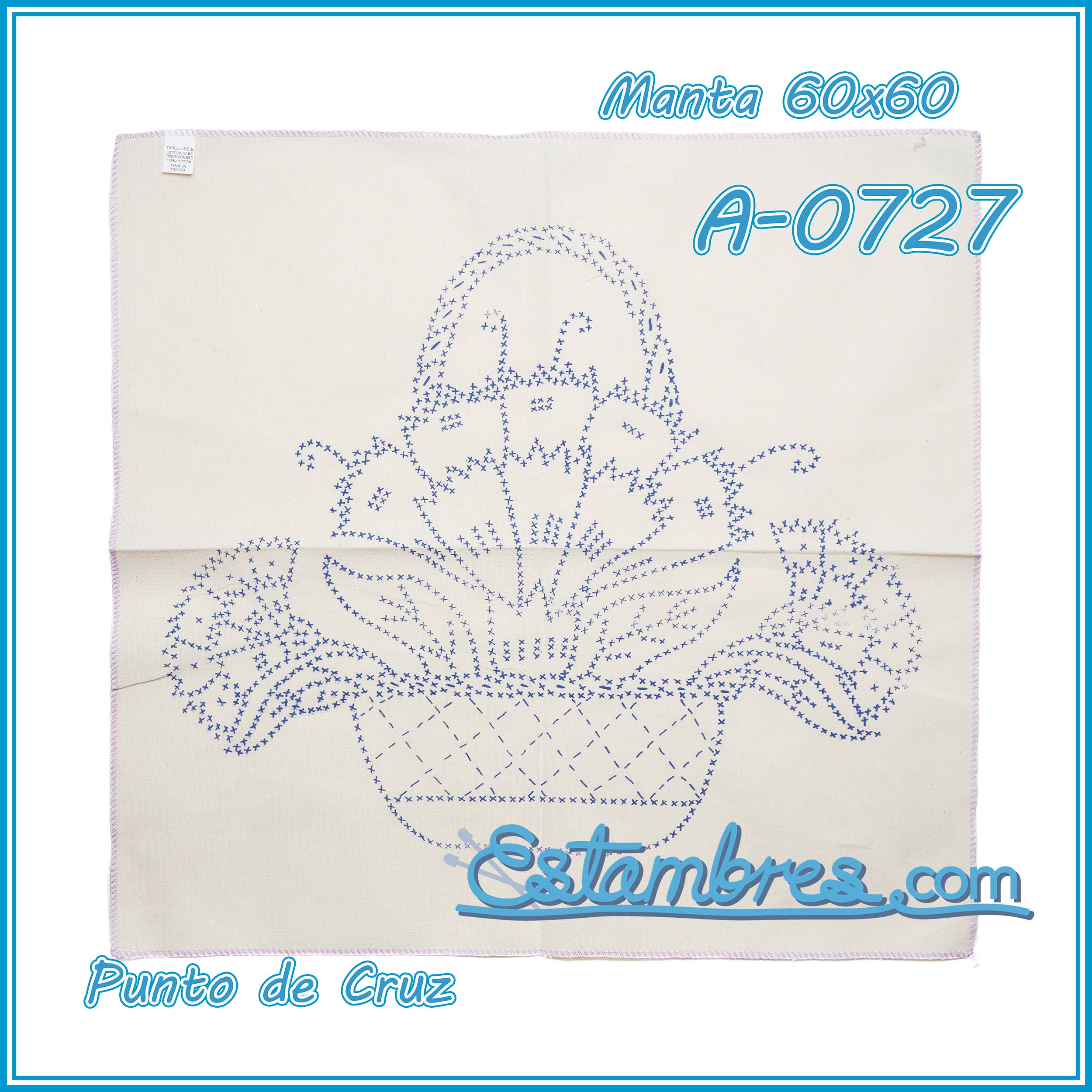 PUNTO de CRUZ - Manta [60x60cm]