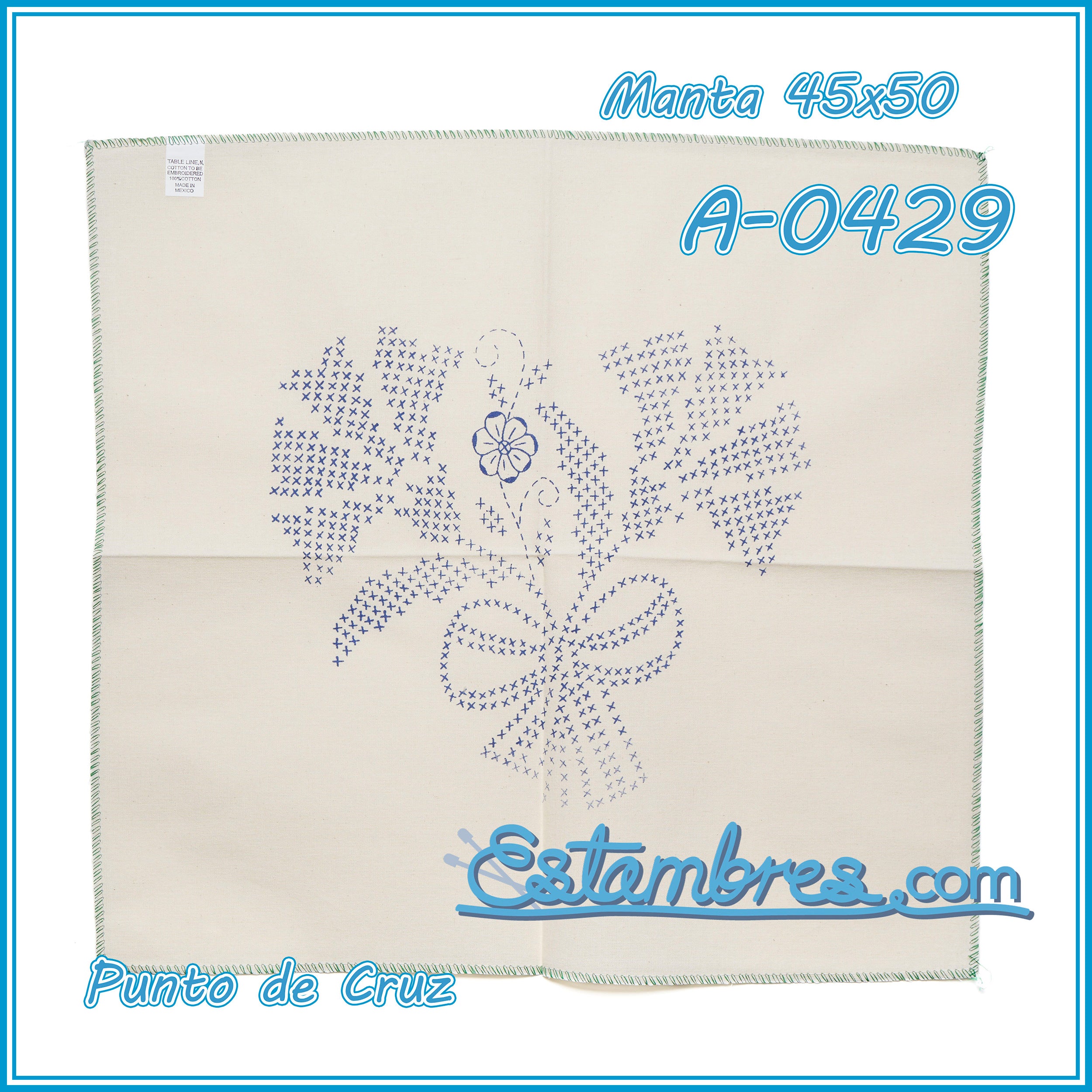 PUNTO de CRUZ - Manta [45x50cm]