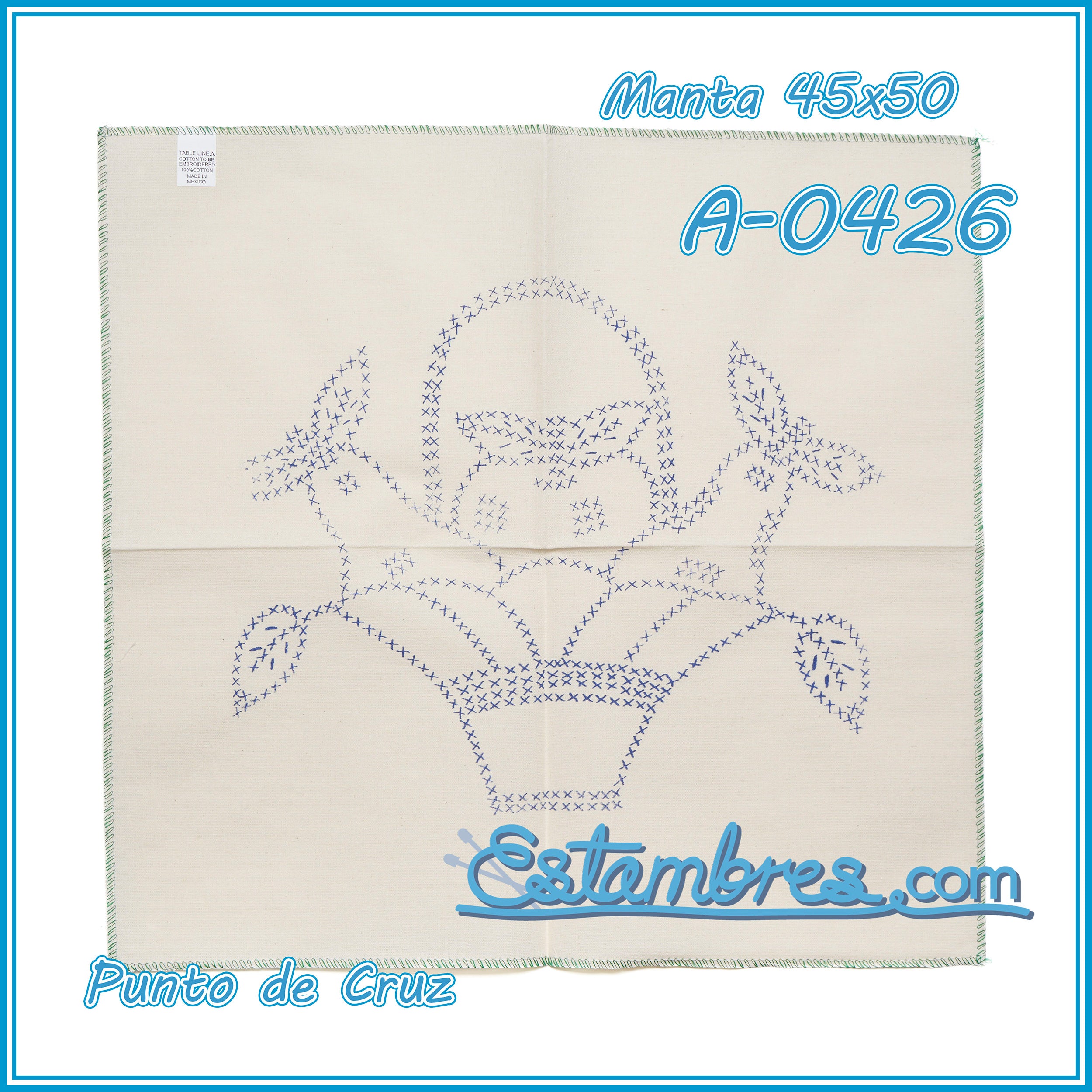 PUNTO de CRUZ - Manta [45x50cm]