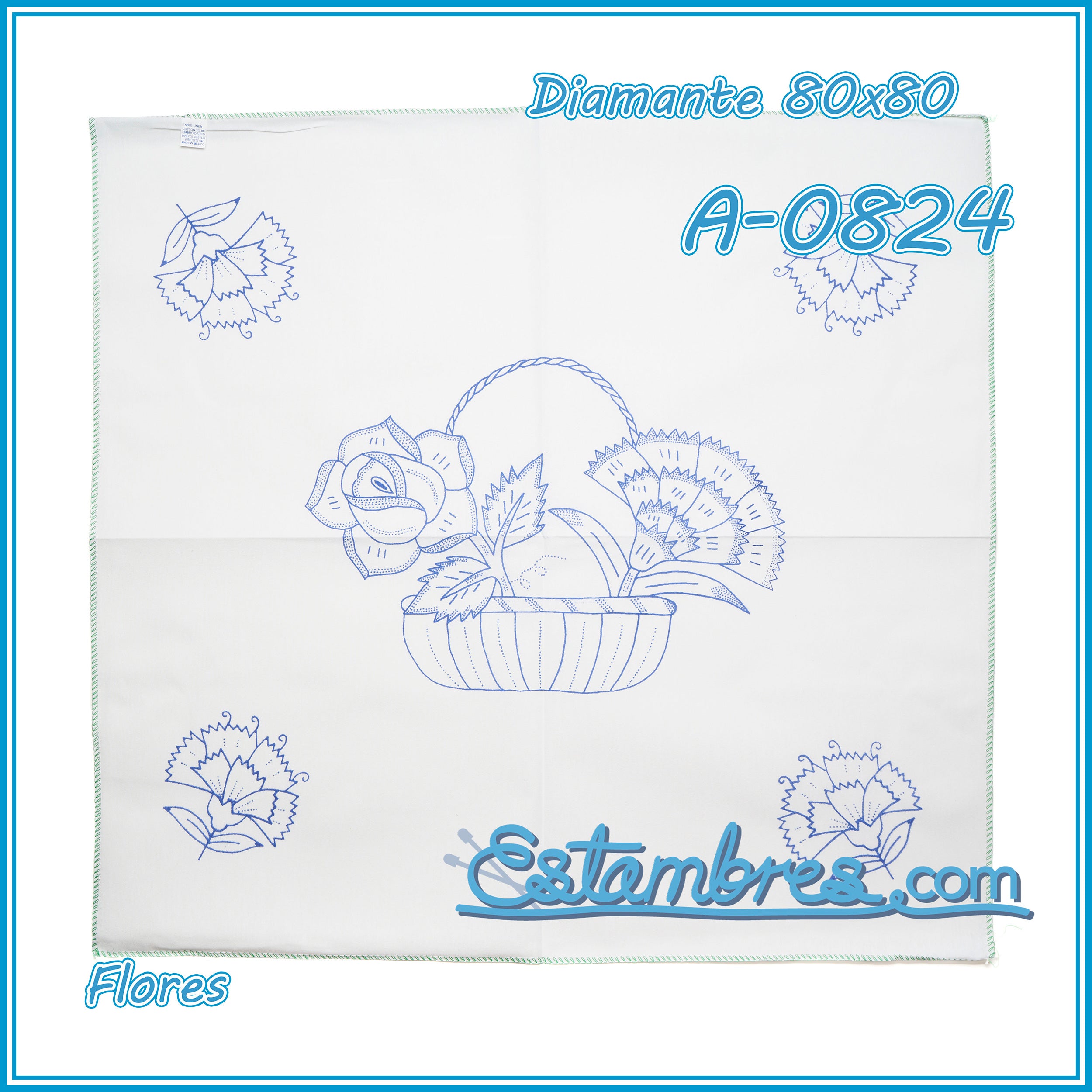 FLORES - Diamante [80x80cm]