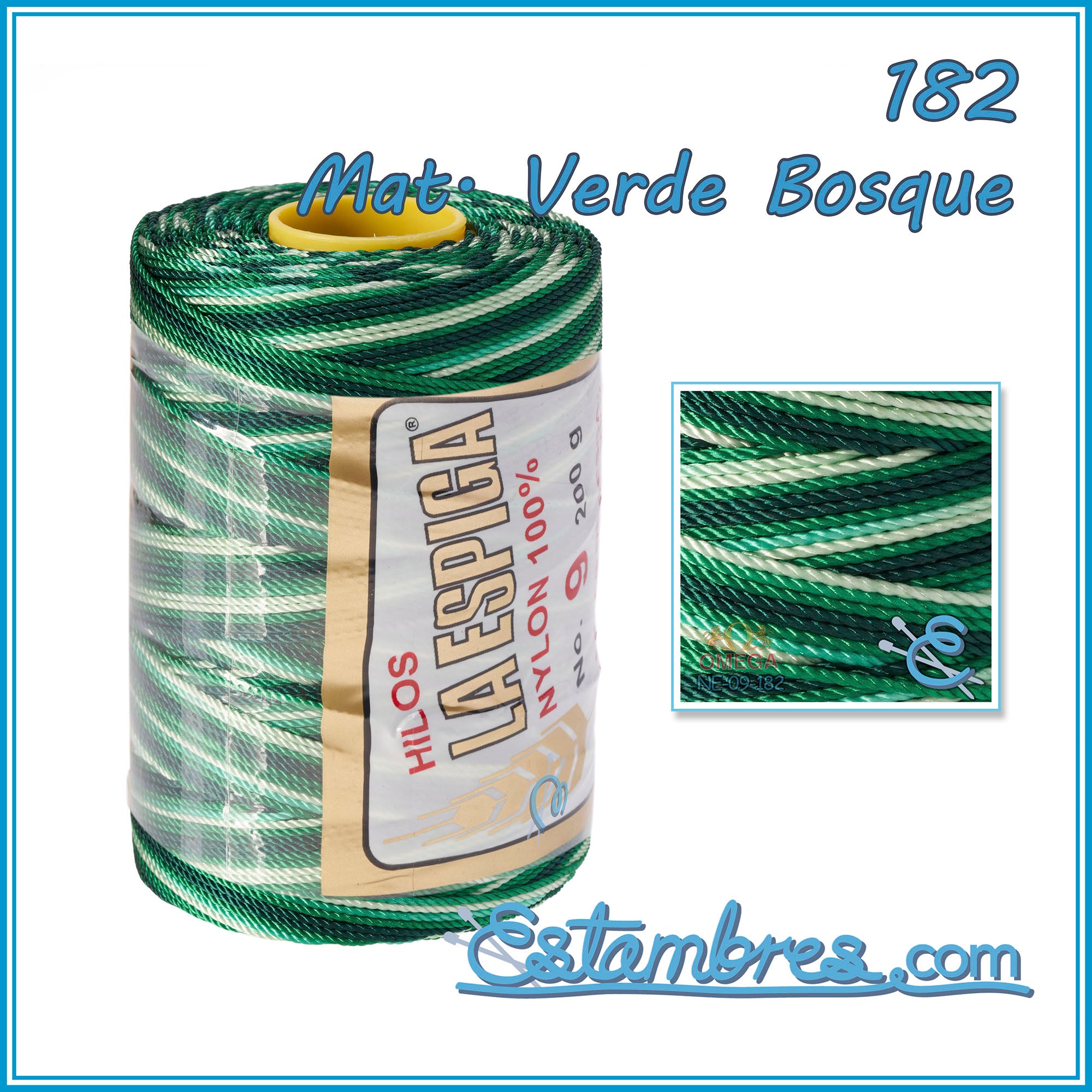 La Espiga No.18 100% Nylon Omega, Crochet Thread, Thread for Crafts, Nylon  for Knitting and Crochet, Nylon Thread, String Cord for Crochet 