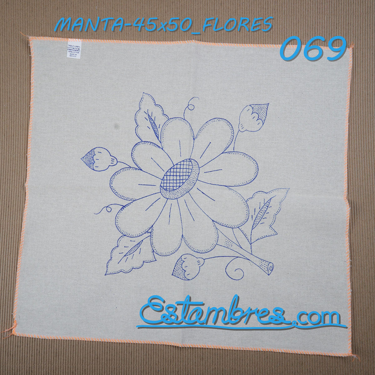 Flower Embroidery Mat Table Tapestry Cloth (Flores Tapete Tela para Bordar)