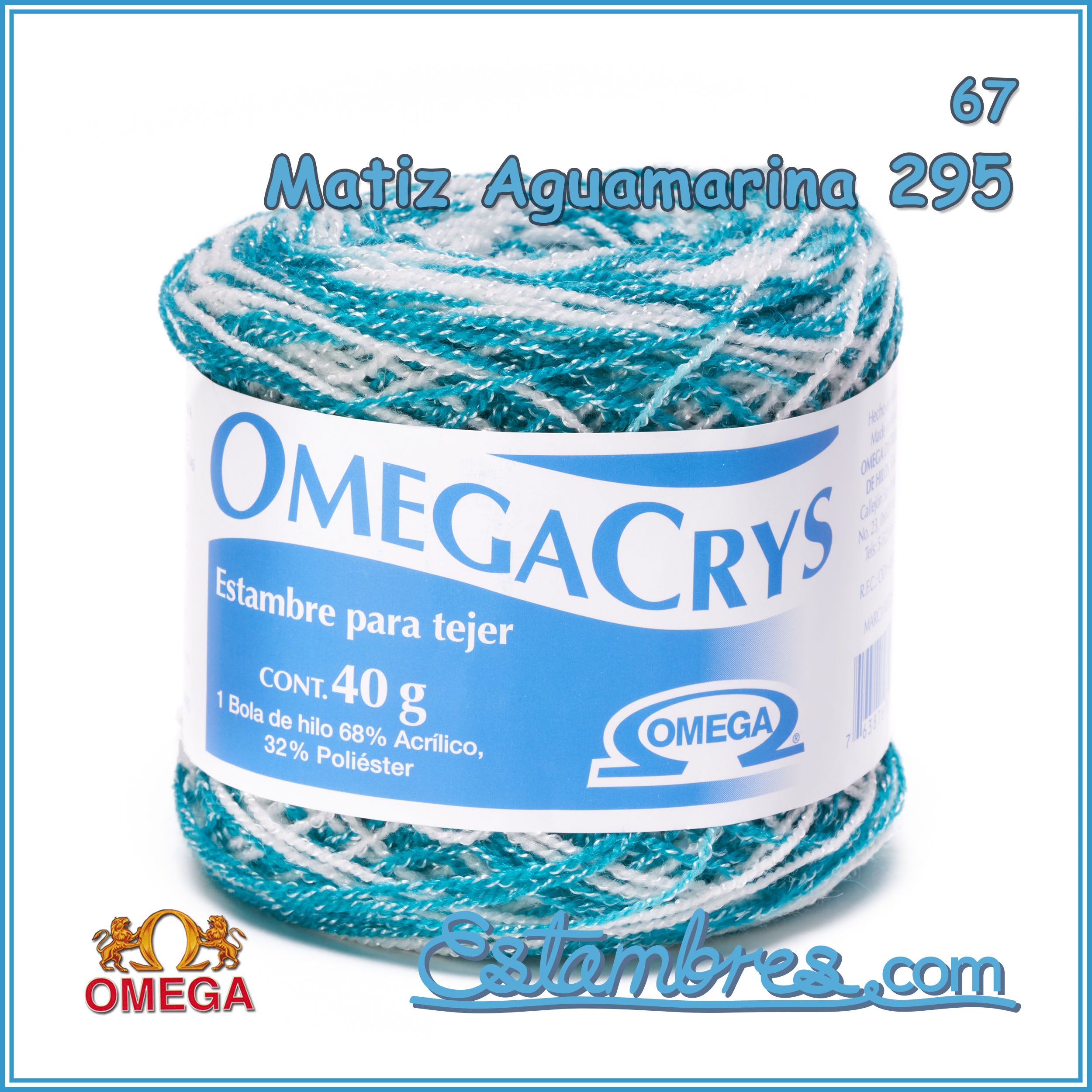 OMEGACRYS 100grs 1 de 2 Estambre Crystal de Omega ideal para Bordado y  Prendas Finas. -  México