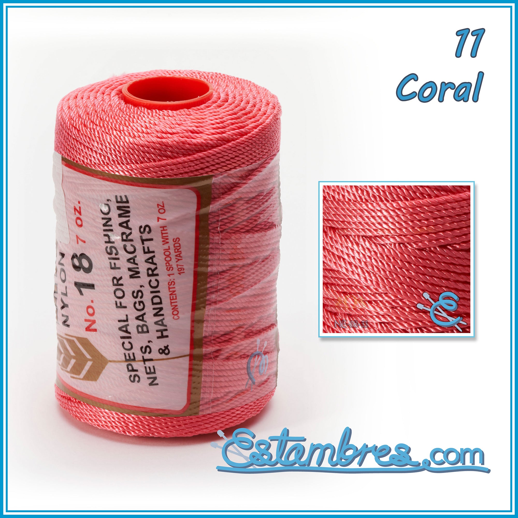 Espiga Nylon Thread (Red) (#18)