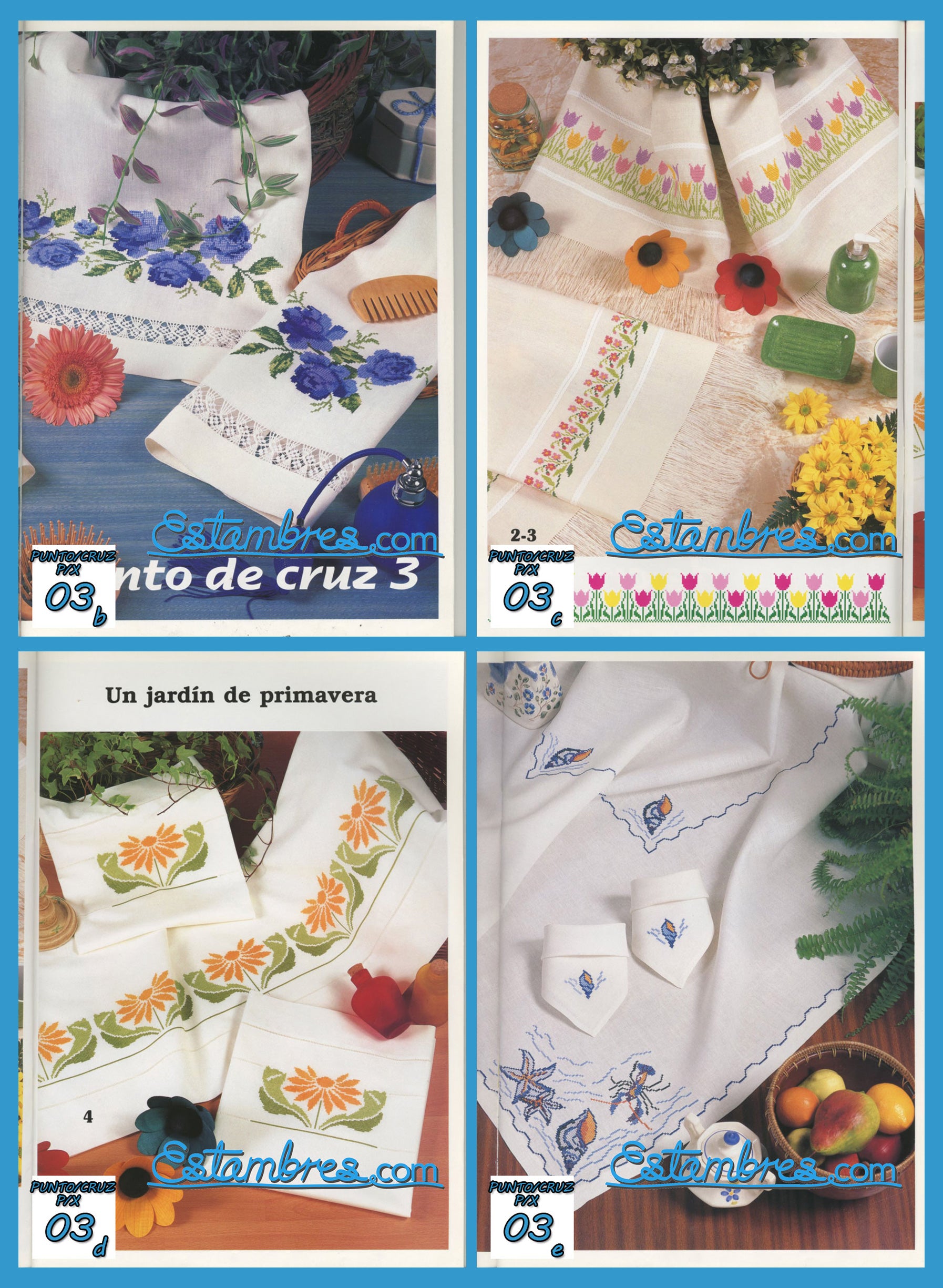 Revista Punto de Cruz Gratis - Revistas de manualidades Gratis  Cross  stitch borders corner, Floral cross stitch, Cross stitch rose