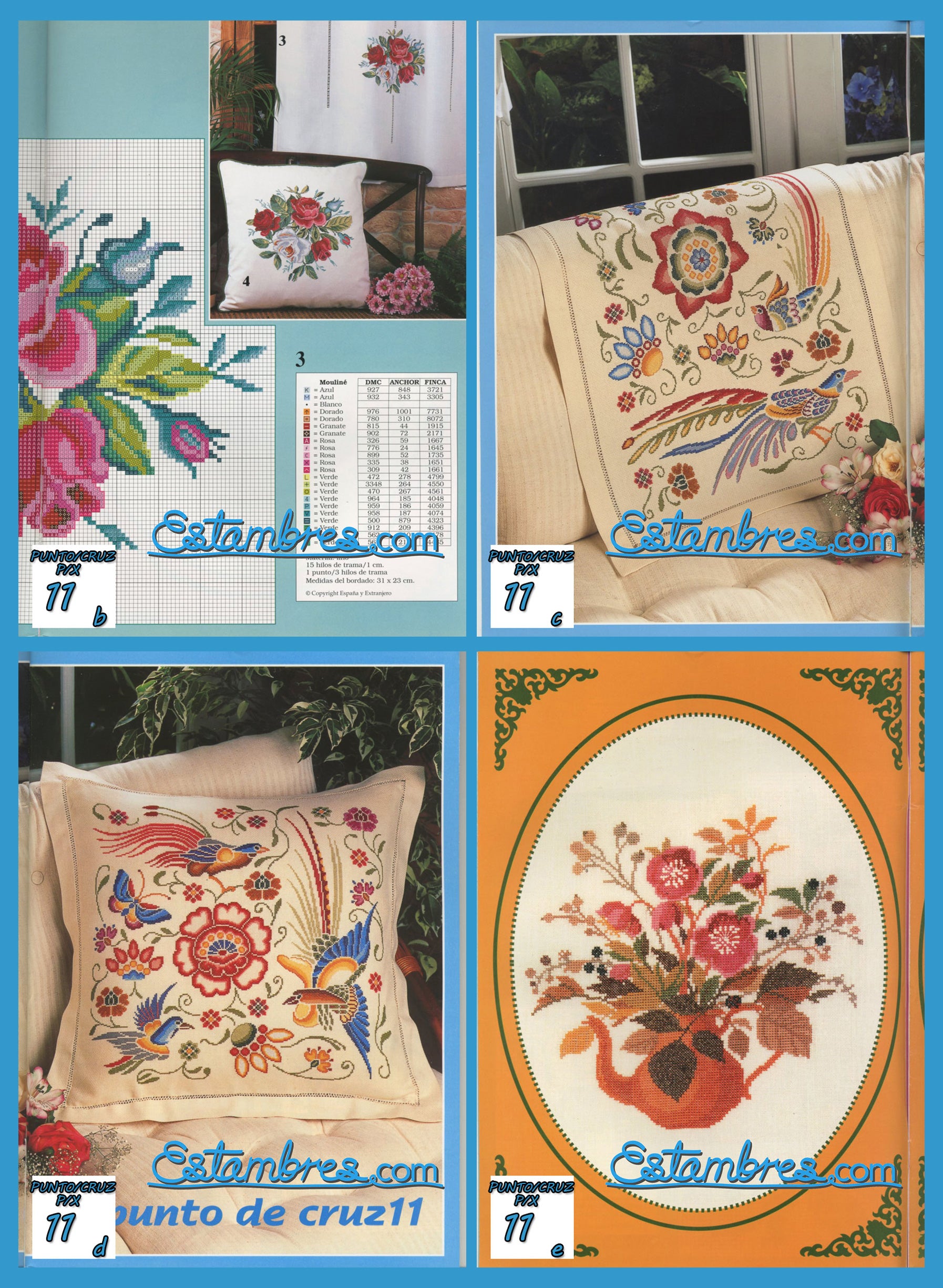 Punto De Cruz No.08 embroidery Pattern Magazine by Muestras Y Motivos Title  Defaul Title 