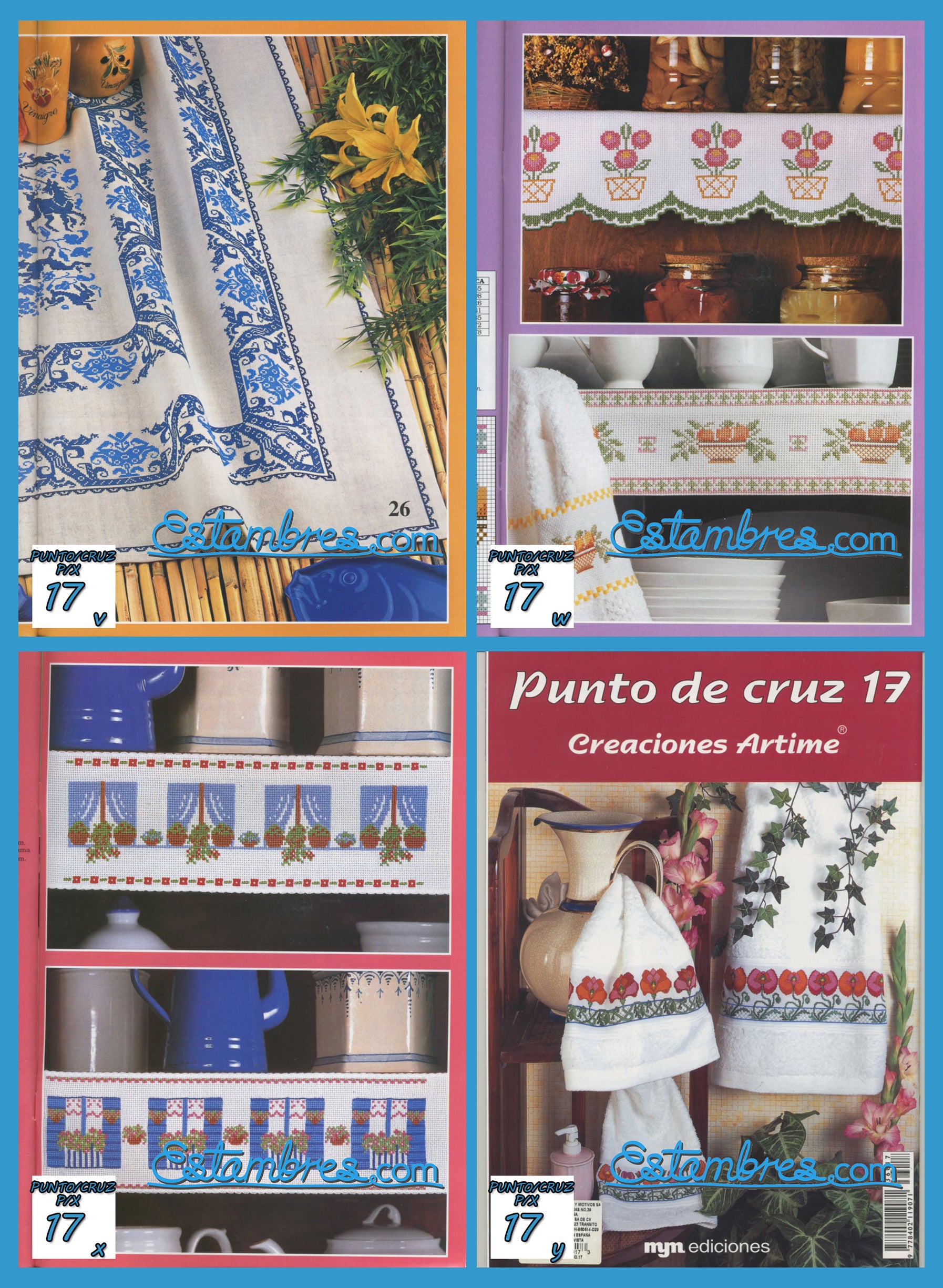 Punto de Cruz No.17 Revista de Bordado Punto de Cruz de Muestras y Motivos  -  México