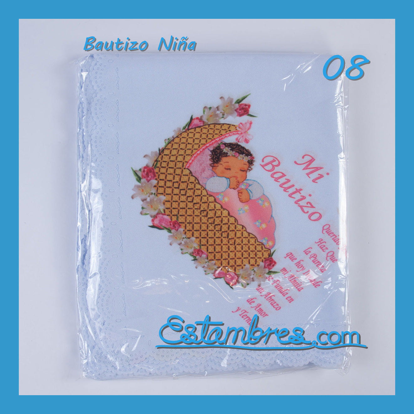 Mantilla para Adornar mesas para fiesta de Bautizmo de Niña