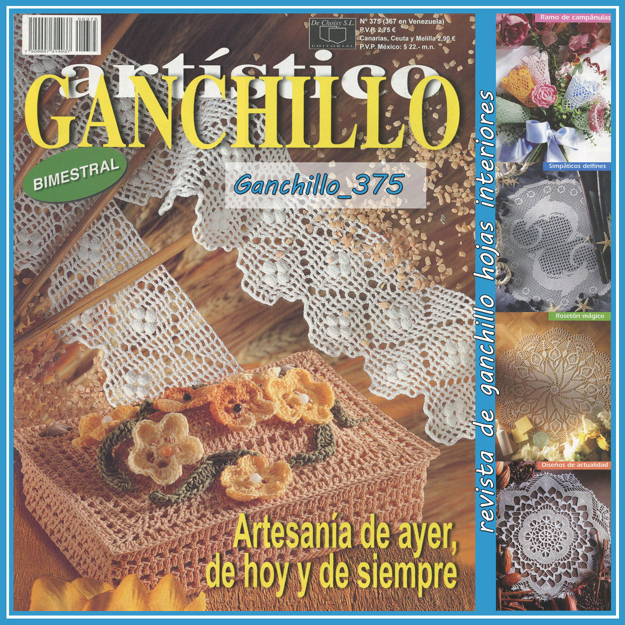 Revistas de labores de ganchillo antiguas Realce álbum de puntillas