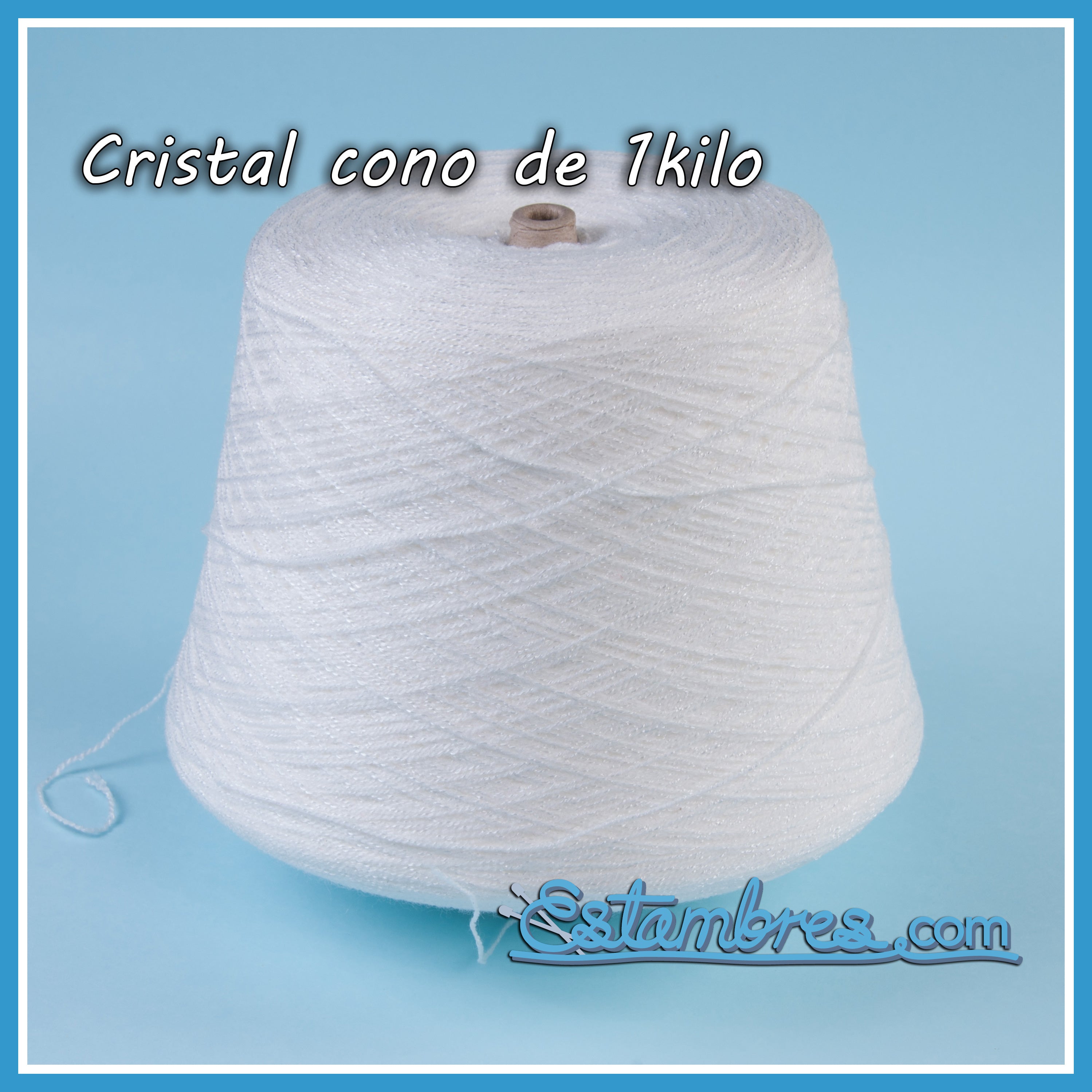 Cono Estambre crystal de 1 Kilo