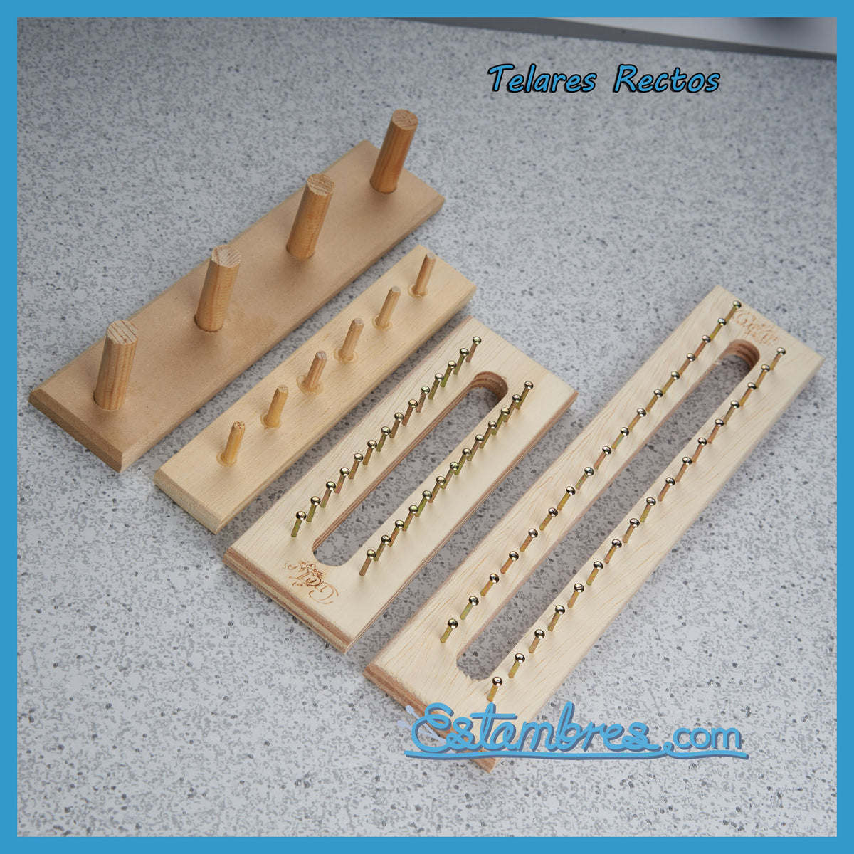 TELARES RECTANGULARES - Hechos de madera para tejido de Bufanda ...